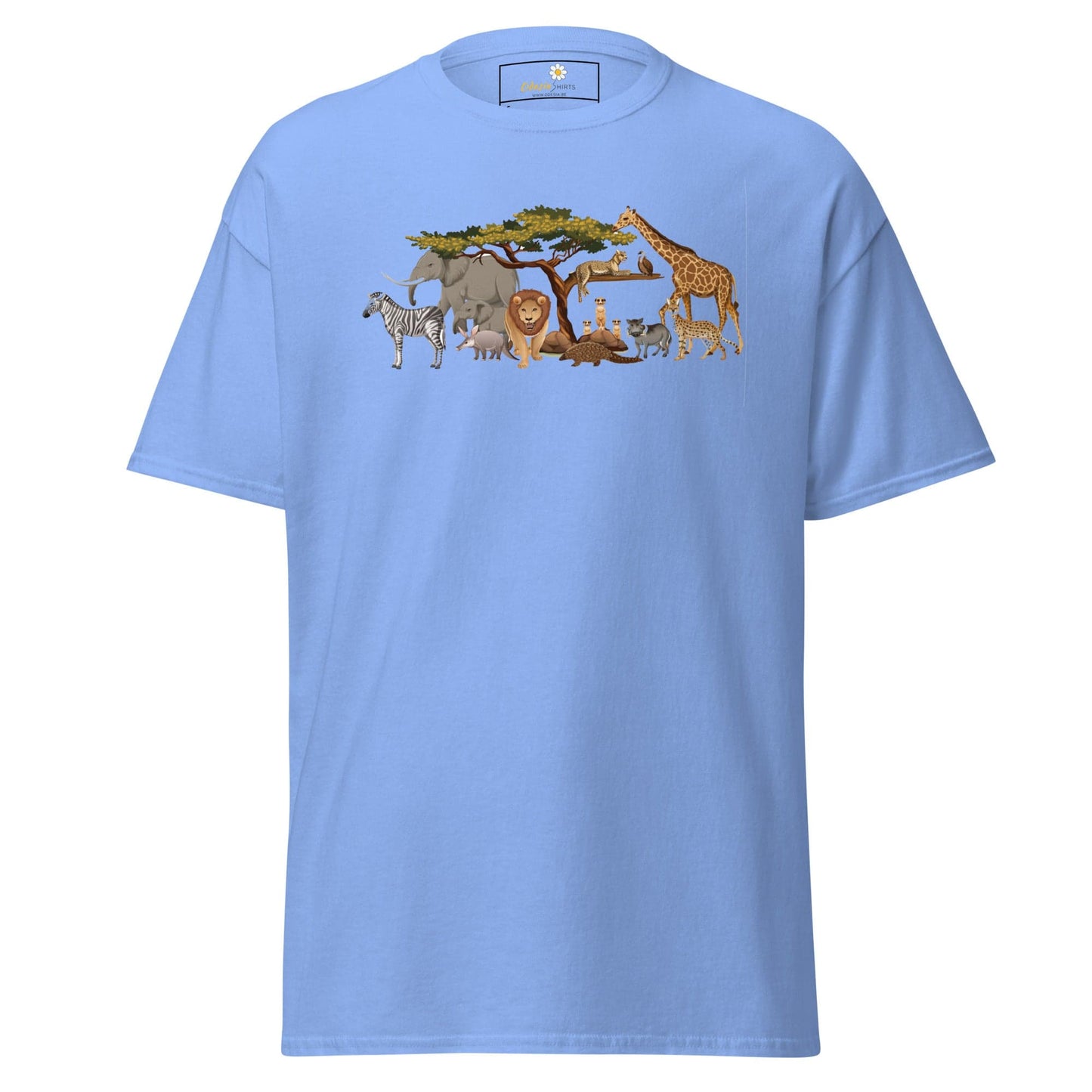 Unisex classic t-shirt - WILD LIFE ANIMALS - REGULAR - Carolina Blue / S