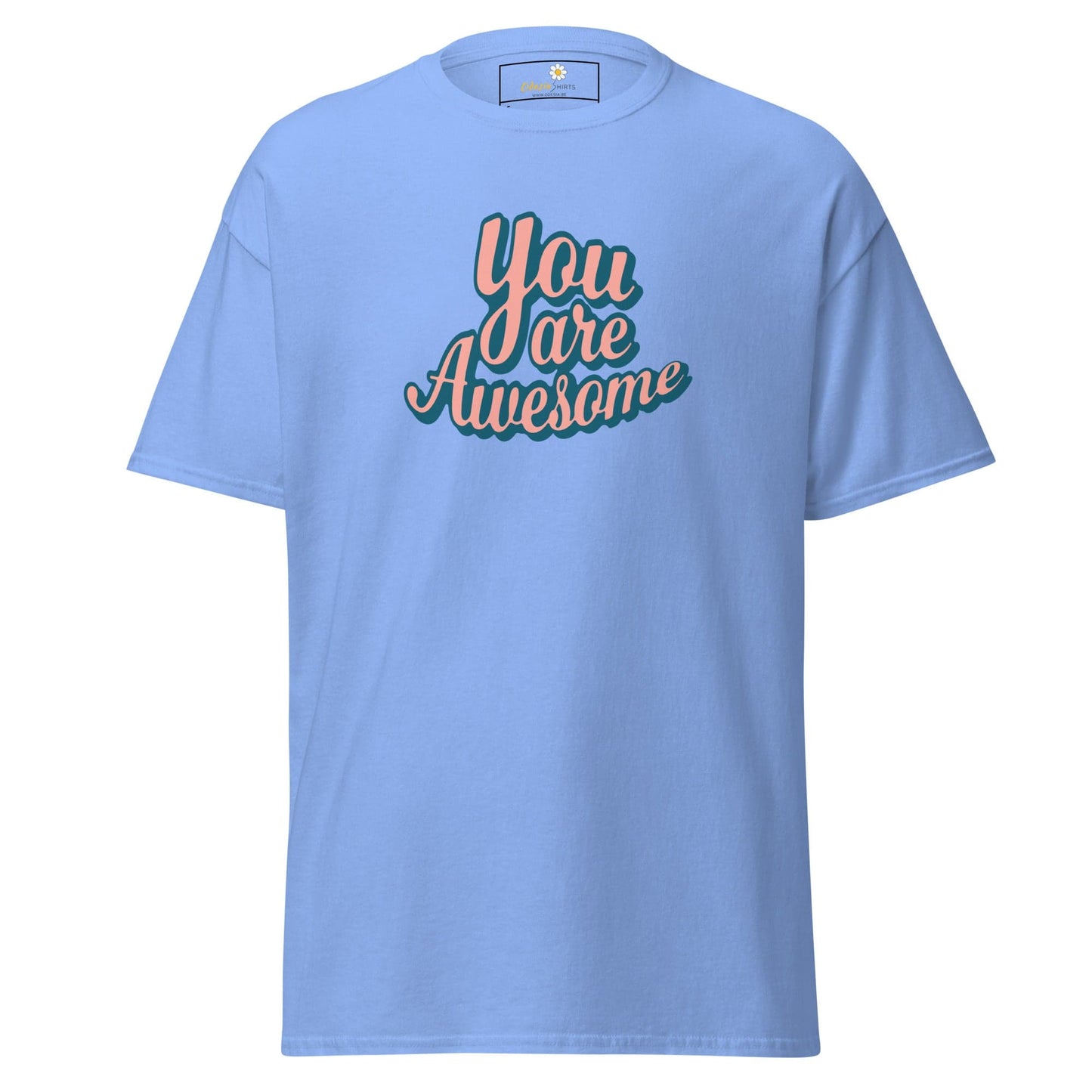 Unisex classic t-shirt - TEXT YOU ARE AWESOME - REGULAR - Carolina Blue / S