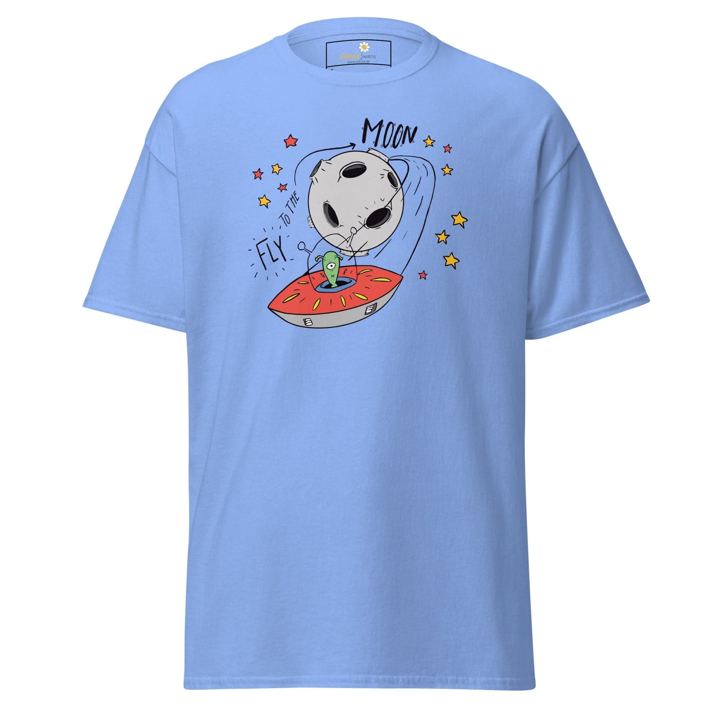 Unisex classic t-shirt - SPACE ALIEN MOON - REGULAR - Carolina Blue / S
