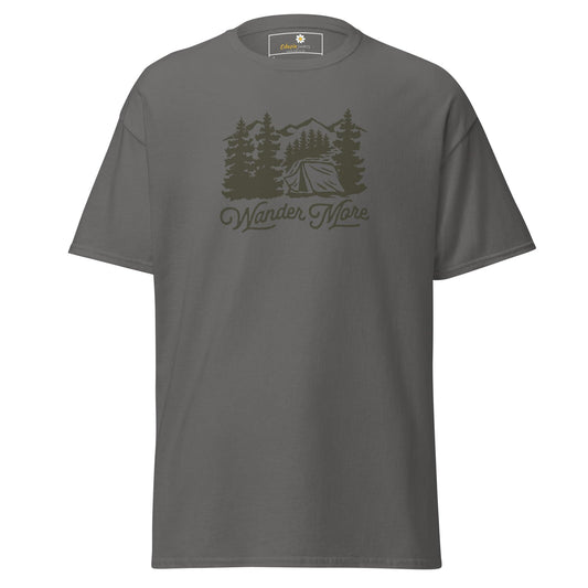 Unisex classic t-shirt - ADVENTURE OUTDOORS WANDER - REGULAR - Charcoal / S