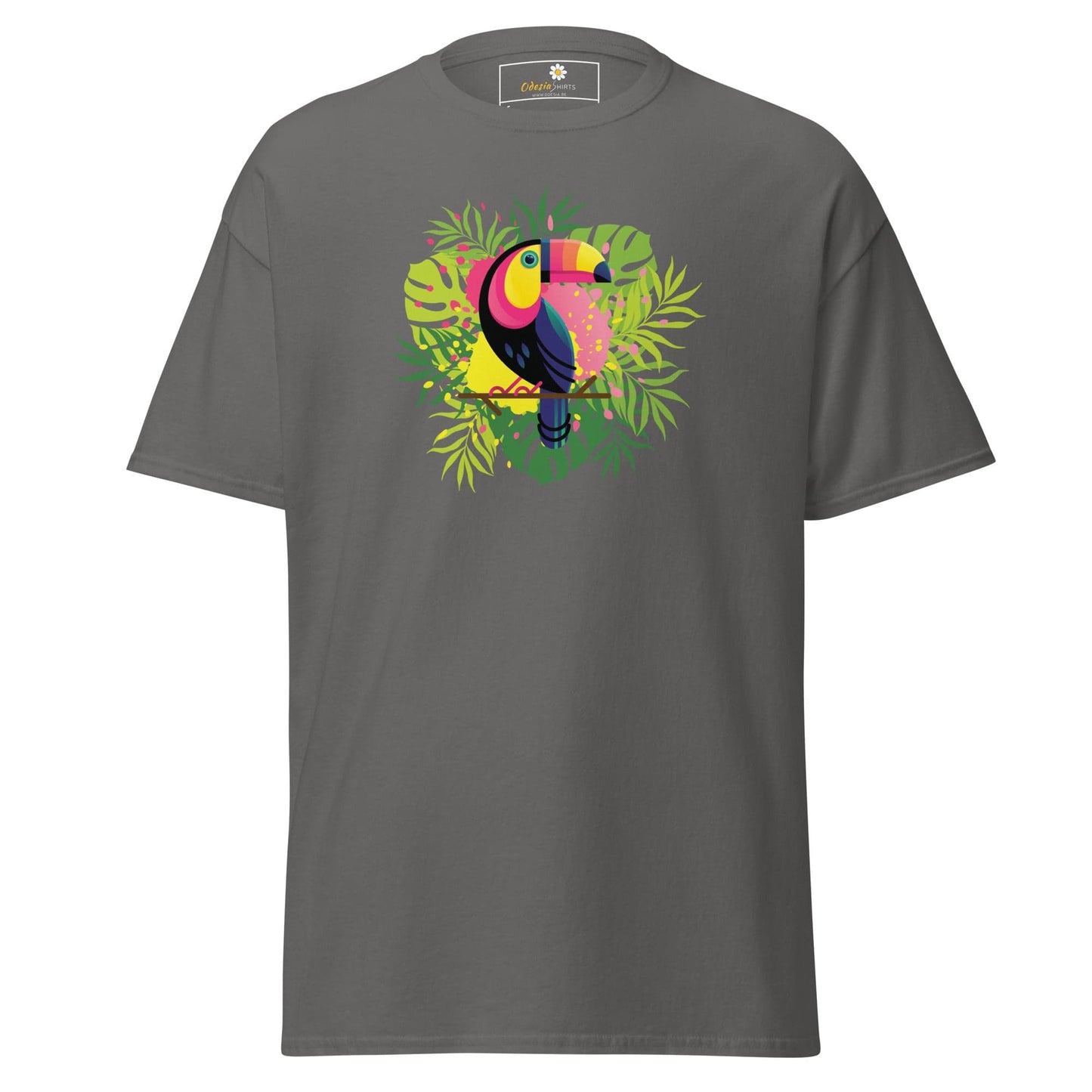 Unisex classic t-shirt - WILDLIFE PARADISE TOUCAN - REGULAR - Charcoal / S
