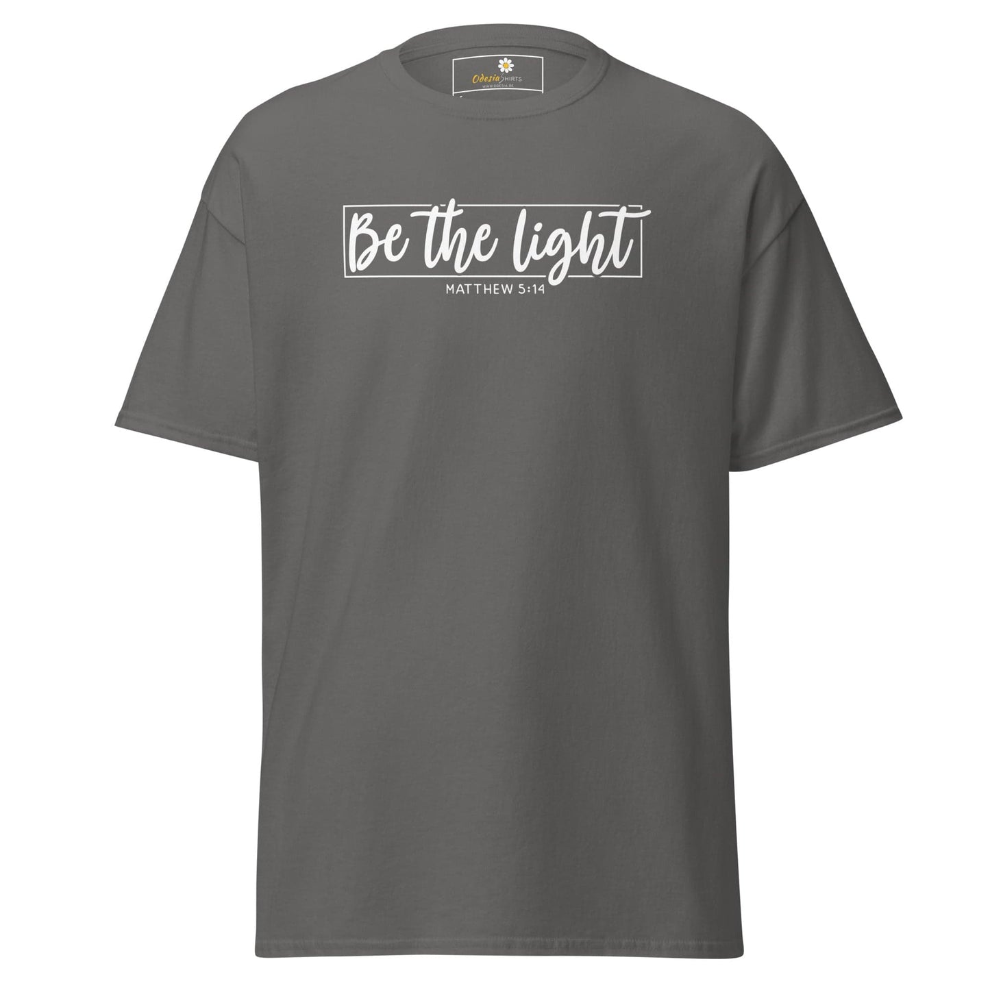 Gray T-shirt with white text from T-SHIRT DESIGN TEE for Men and Women in various sizes