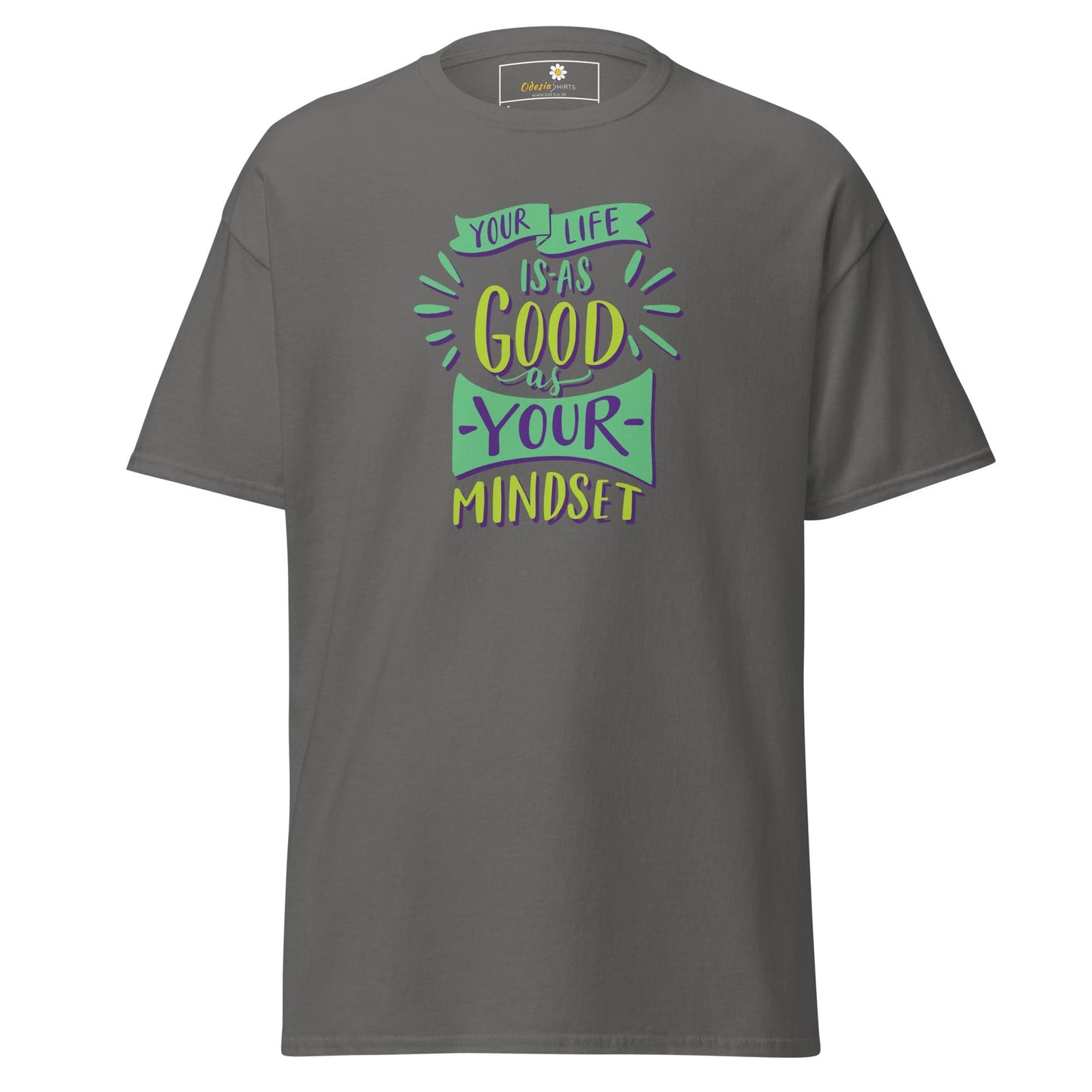 Gray T-shirt with motivational text from T-SHIRT DESIGN TEE for Men and Womenâ€‹
