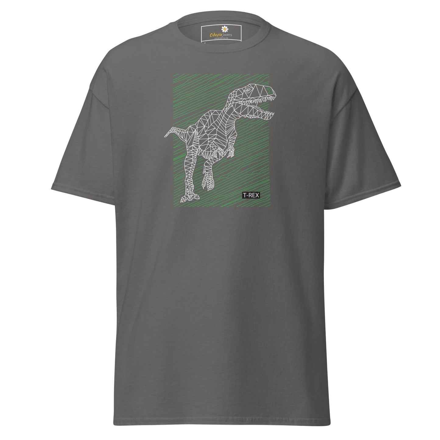 Unisex classic t-shirt - WILD LIFE TREX DINOSAURUS - REGULAR - Charcoal / S
