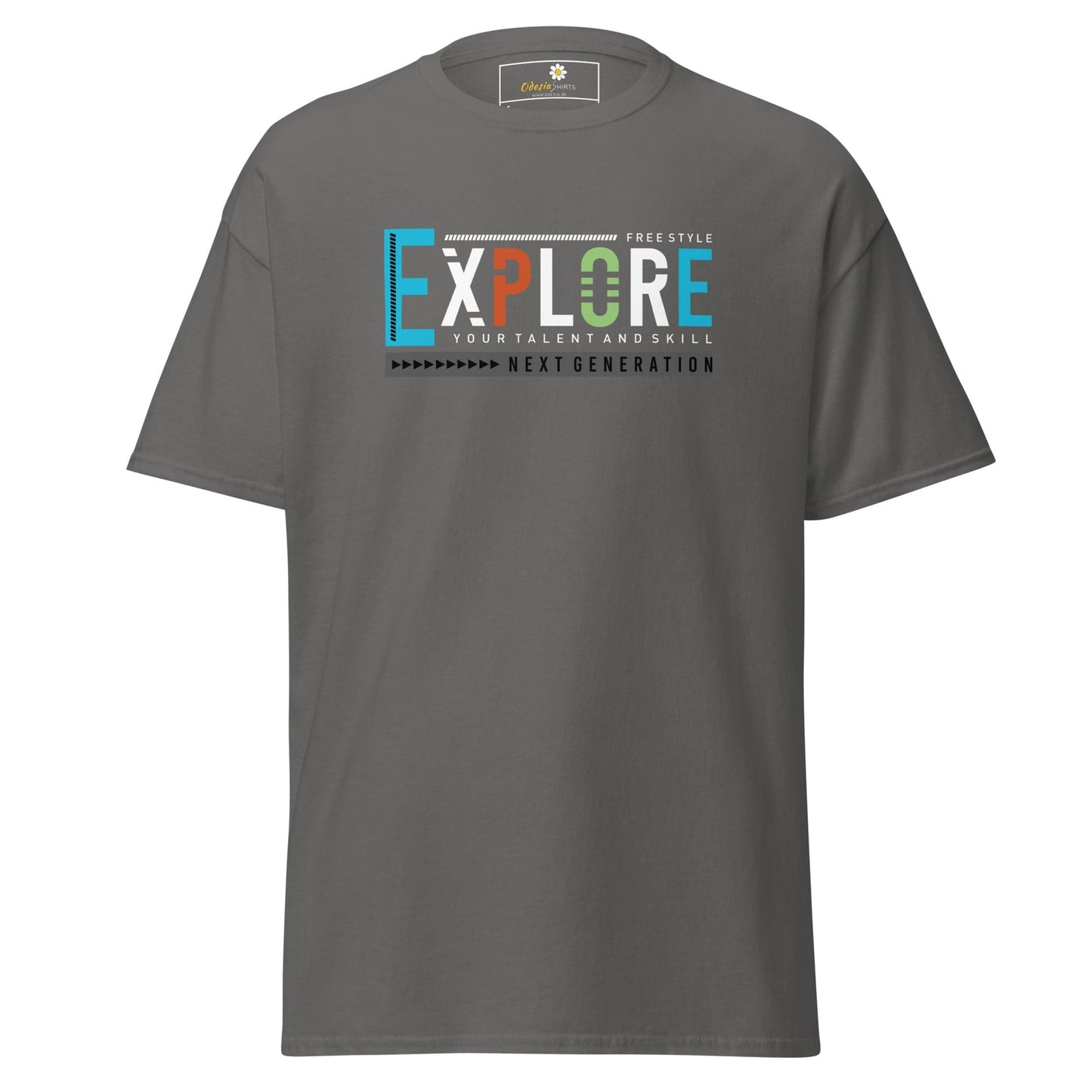 Unisex classic t-shirt - ADVENTURE EXPLORE FREESTYLE - REGULAR - Charcoal / S