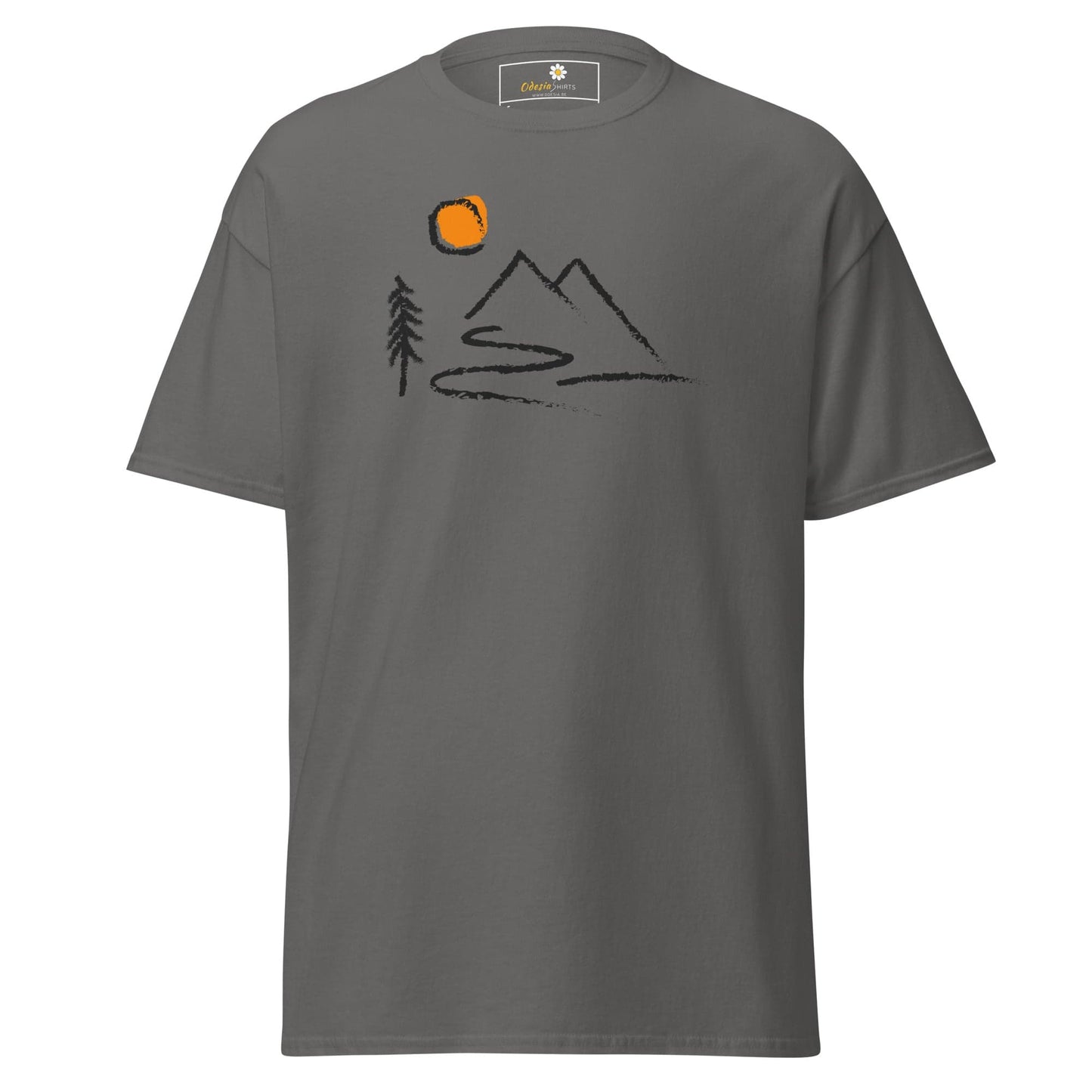 Unisex classic t-shirt - ADVENTURE OUTDOORS FUN - REGULAR - Charcoal / S