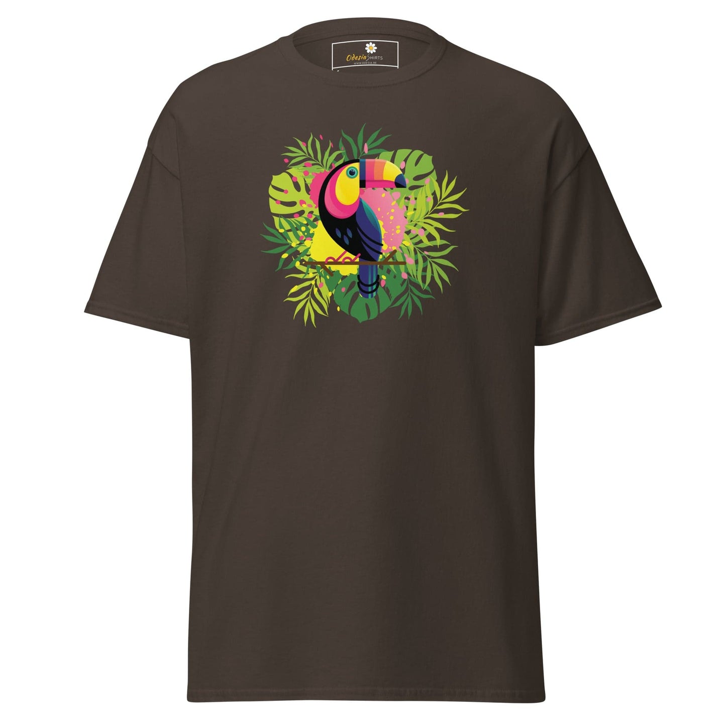 Unisex classic t-shirt - WILDLIFE PARADISE TOUCAN - REGULAR - Dark Chocolate / S