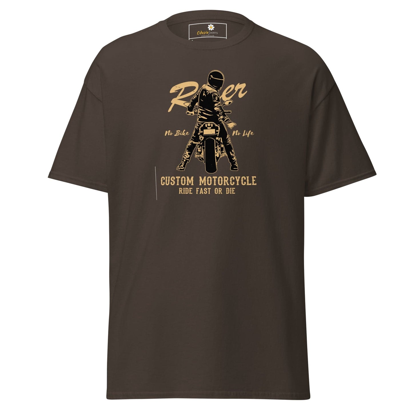 Unisex classic t-shirt - SPORT RIDER MOTORCYCLE - REGULAR - Dark Chocolate / S
