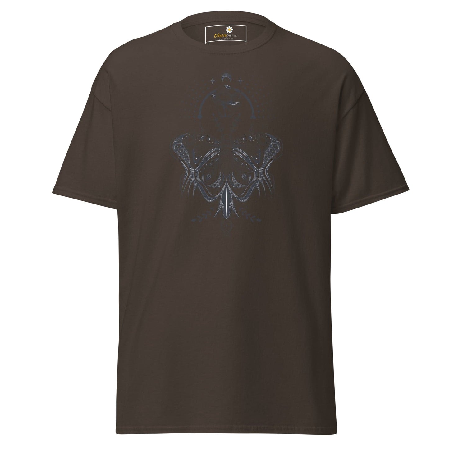 Unisex classic t-shirt - MYSTIC BUTTERFLY - REGULAR - Dark Chocolate / S