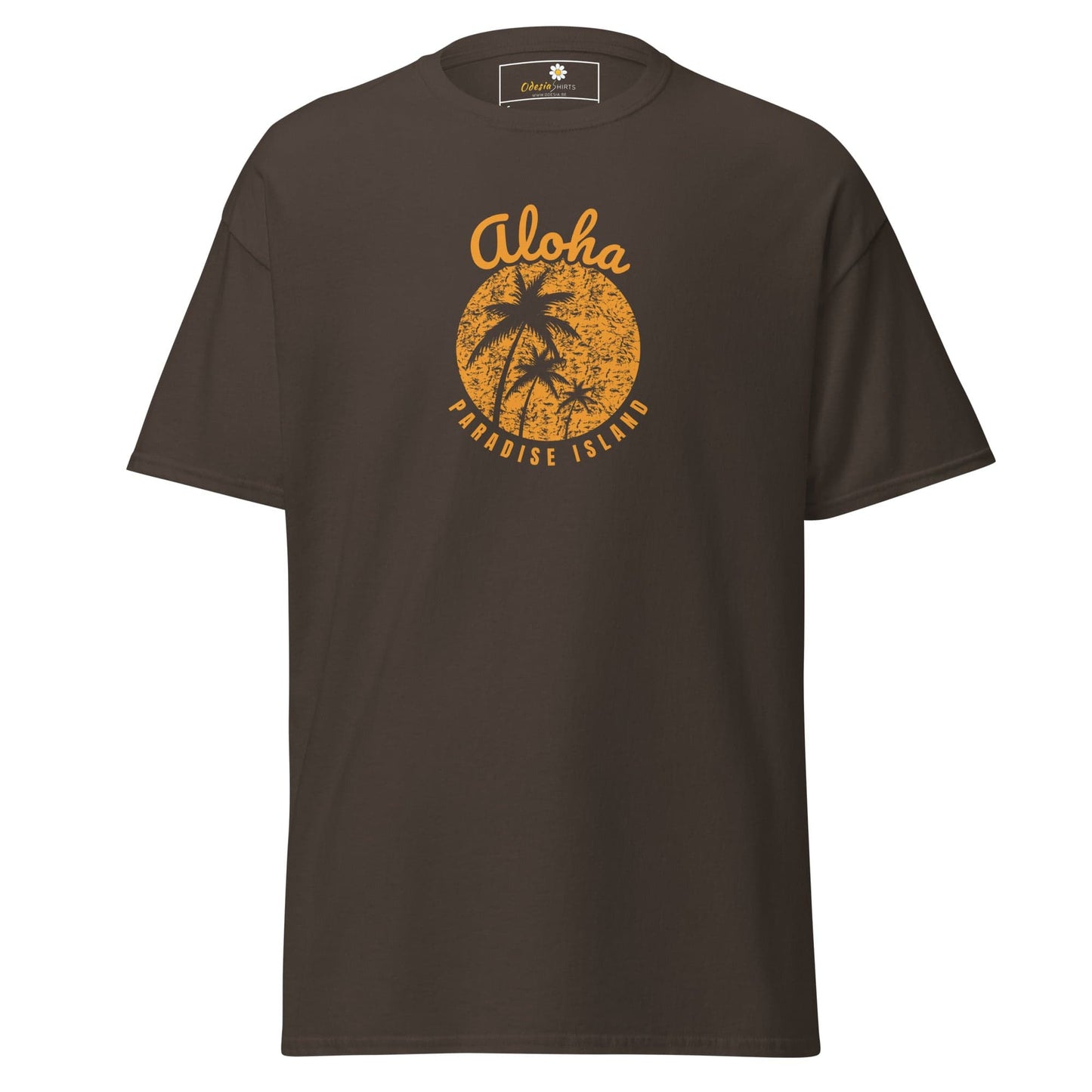 Unisex classic t-shirt - SUMMER COUNTRY PARADISE ISLAND - REGULAR - Dark Chocolate / S