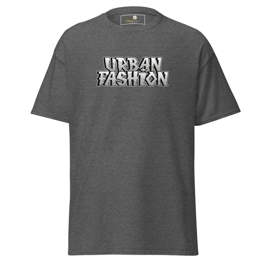 Gray t-shirt featuring Urban Fashion text from T-SHIRT DESIGN TEE for Men and Women
