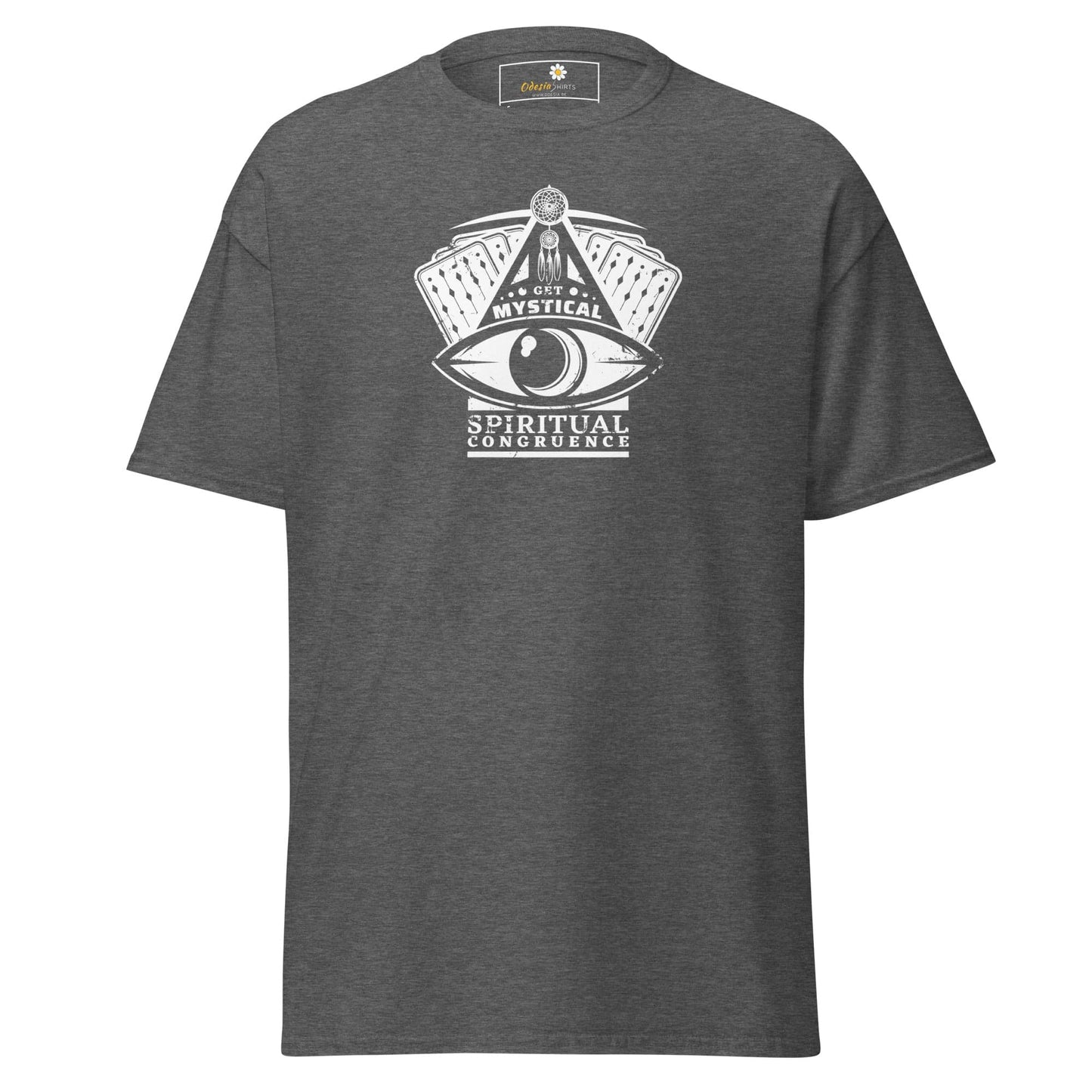 Unisex classic t-shirt - MYSTIC CARDS EYE - REGULAR - Dark Heather / S