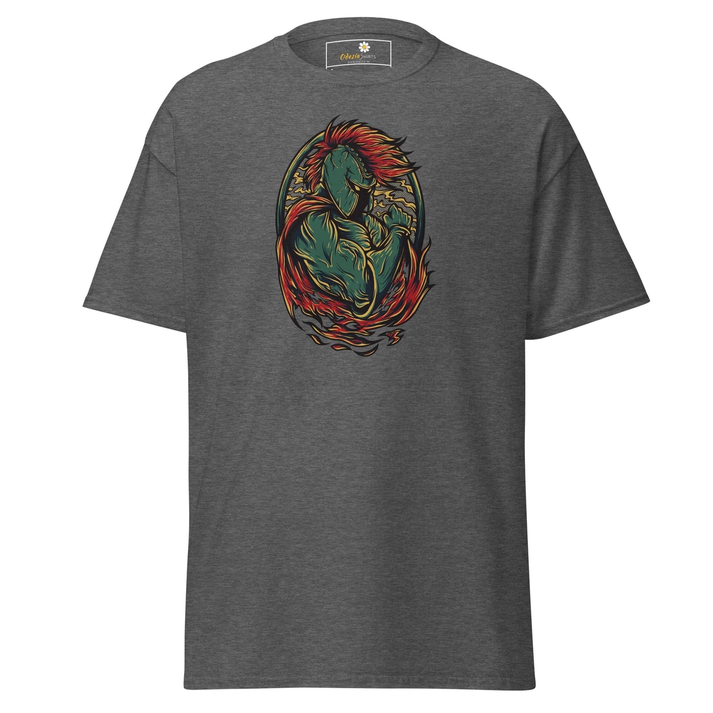 Gray T-shirt with warrior graphic from T-SHIRT DESIGN TEE for Men and Women