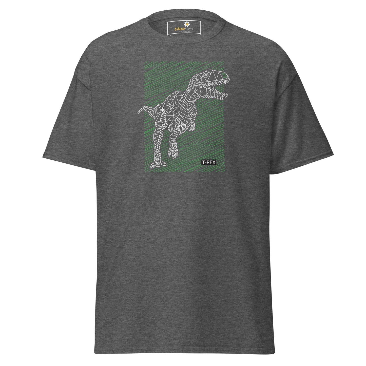 Unisex classic t-shirt - WILD LIFE TREX DINOSAURUS - REGULAR - Dark Heather / S