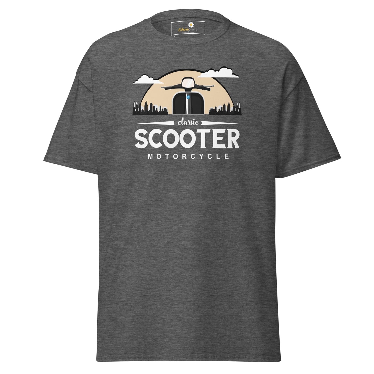 Unisex classic t-shirt - MOTOR SCOOTER RIDE - REGULAR - Dark Heather / S
