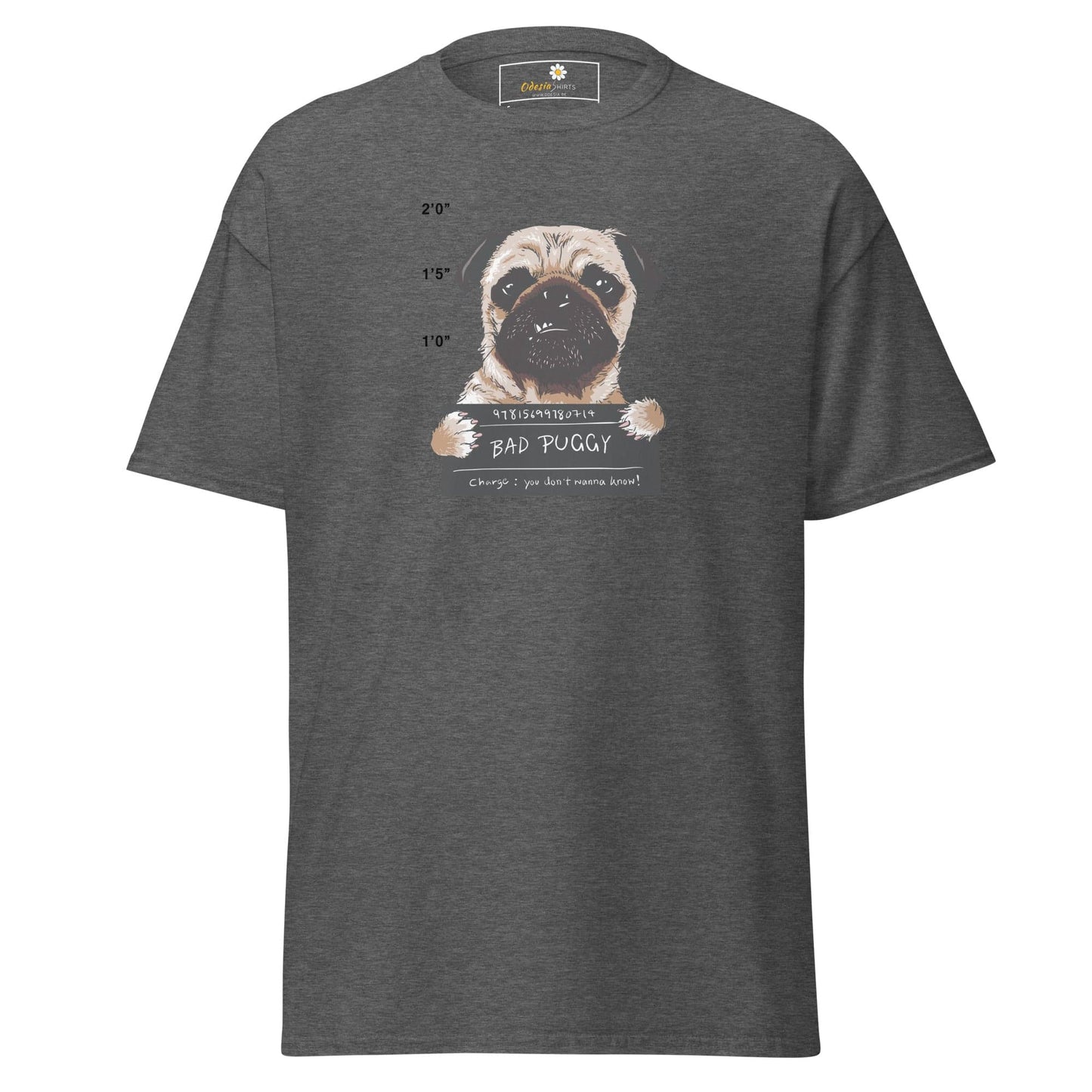 Unisex classic t-shirt - ANIMALS BAD PUPPY - REGULAR - Dark Heather / S