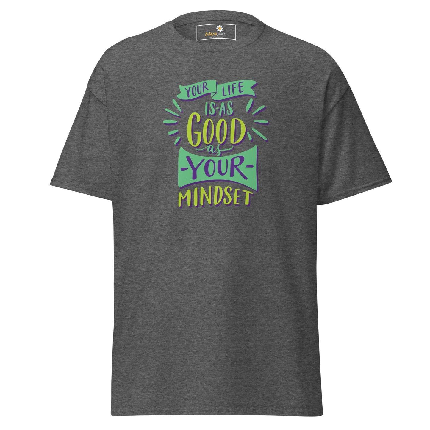 Gray T-shirt with motivational text for Men and Women in sizes S to XL