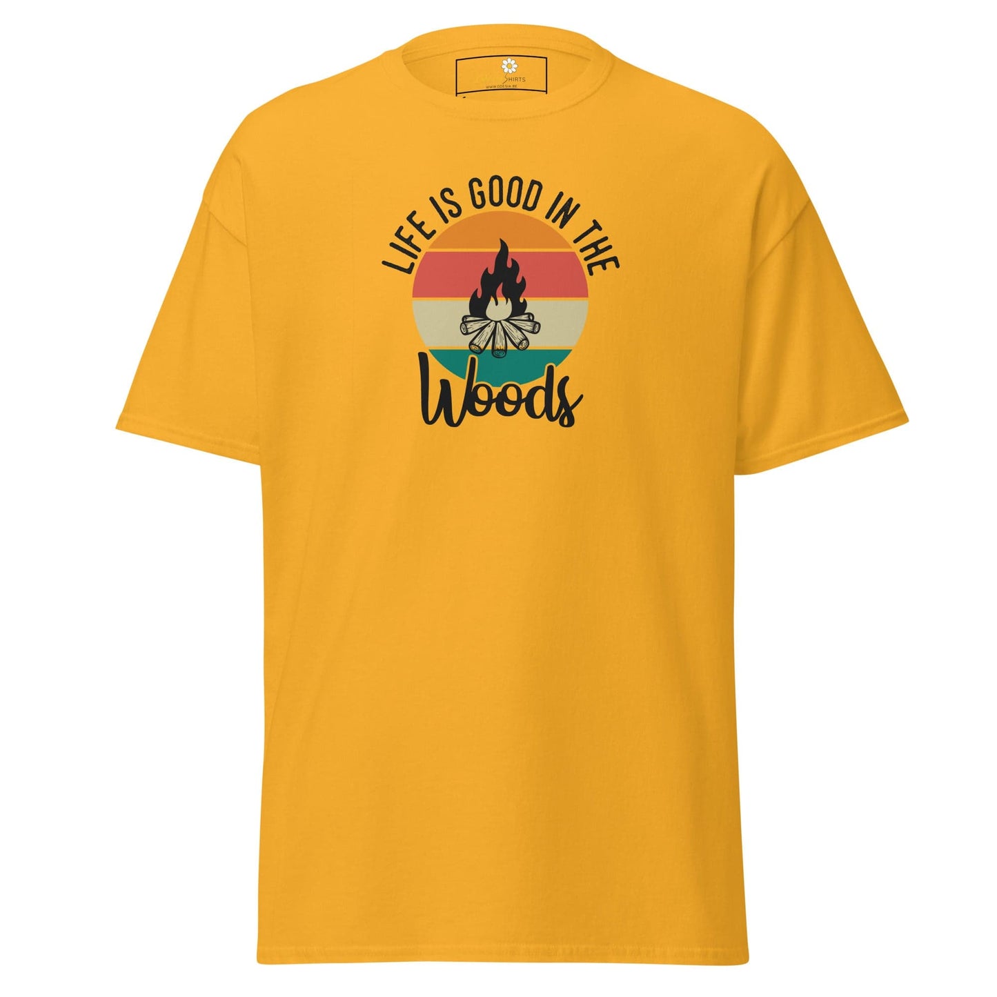 Unisex classic t-shirt - ADVENTURE LIFE GOOD IN WOODS - REGULAR - Gold / S