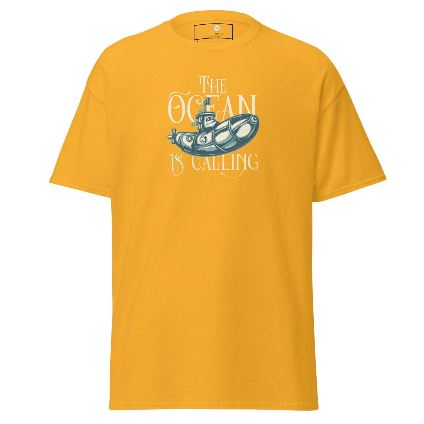 Unisex classic t-shirt - SEALIFE THE OCEAN IS CALLING - REGULAR - Gold / S