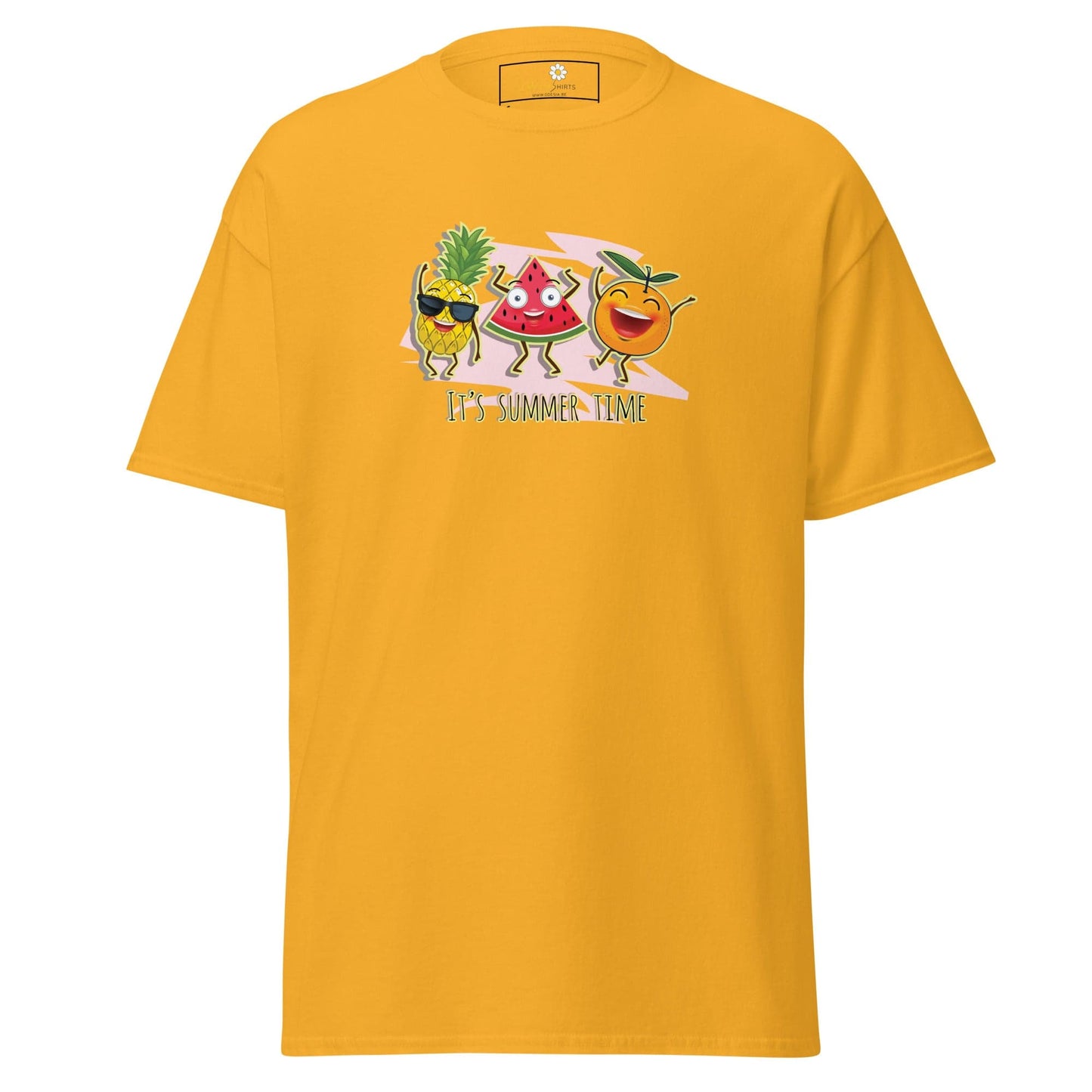 Unisex classic t-shirt - ORGANIC FRUIT SMILING - REGULAR - Gold / S