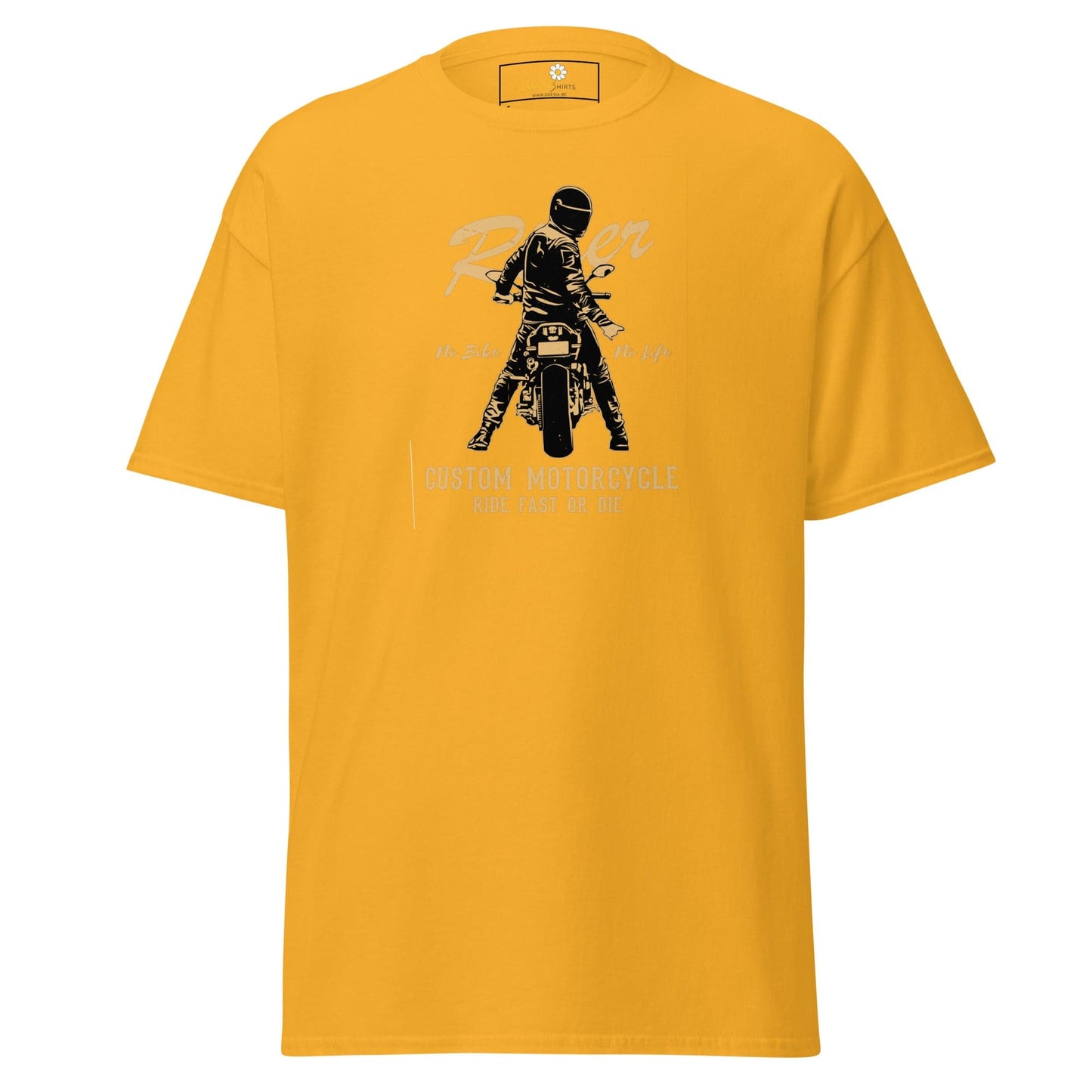 Unisex classic t-shirt - SPORT RIDER MOTORCYCLE - REGULAR - Gold / S