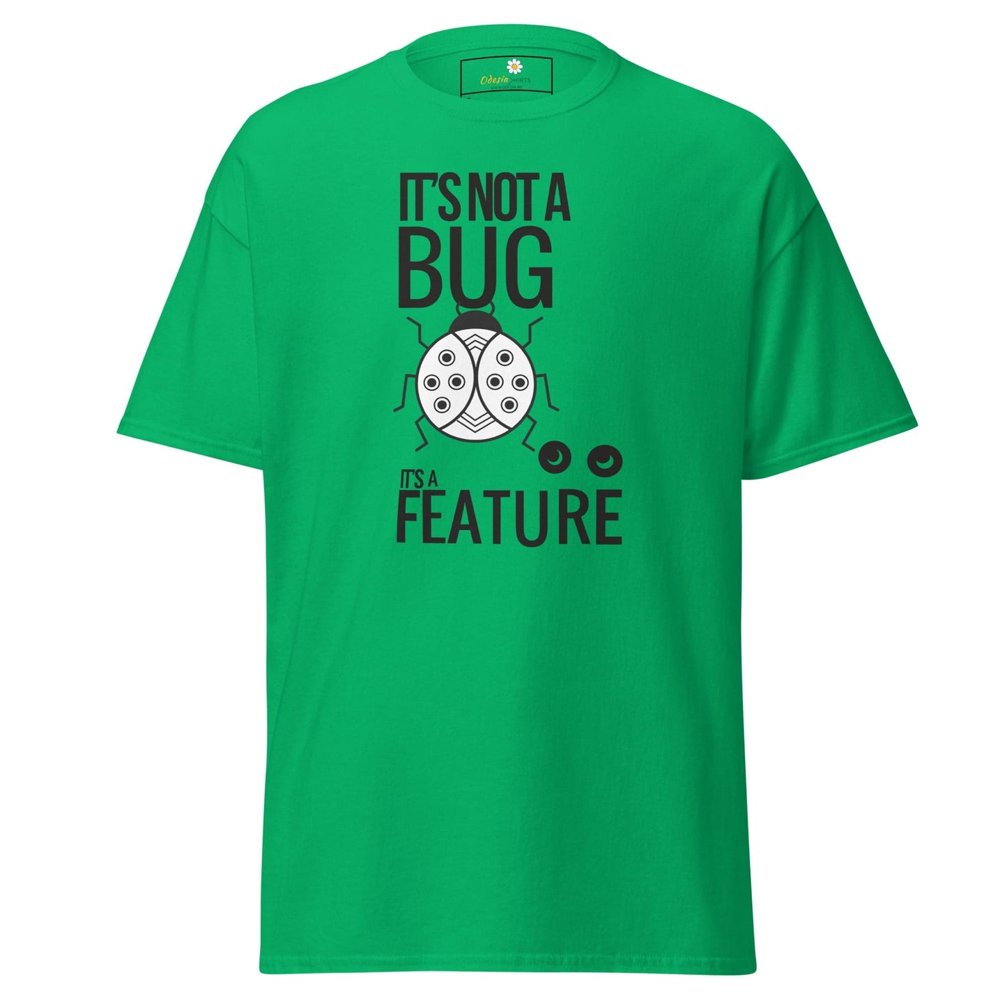 Green T-shirt with bug graphic in the T-SHIRT DESIGN TEE for Men and Women, sizes S to XL