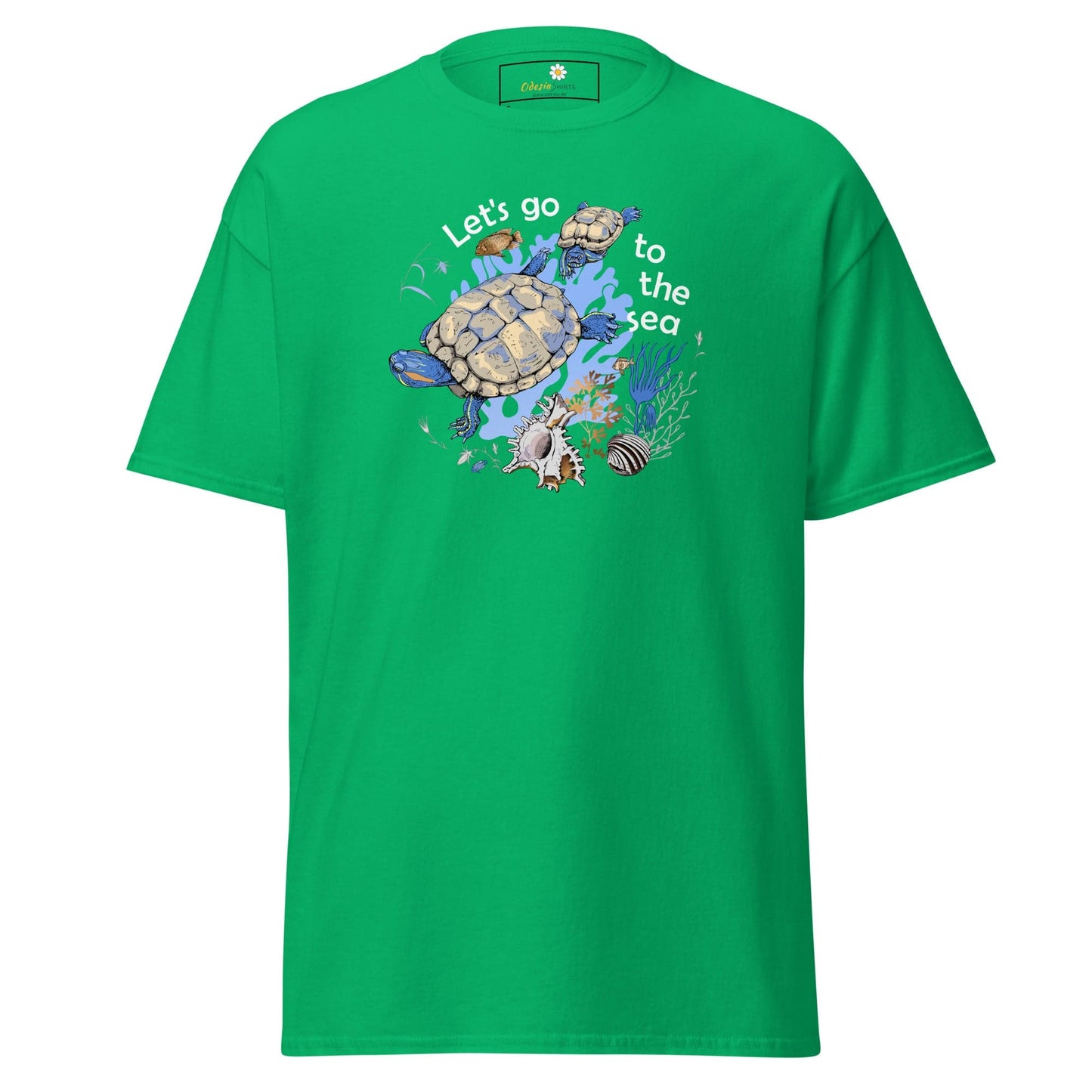 Unisex classic t-shirt - WILD LIFE TORTOISE LET GO SEA - REGULAR - Irish Green / S