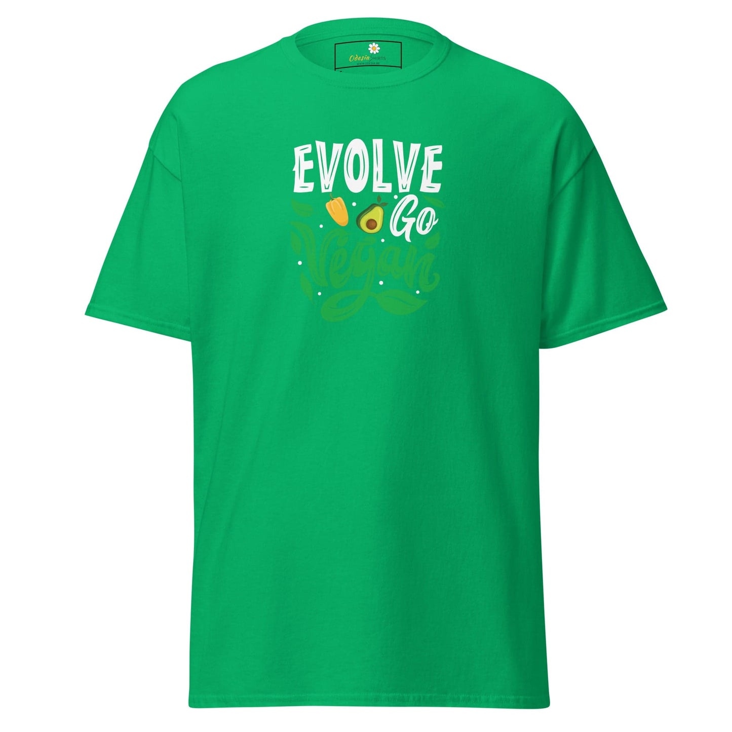 Unisex classic t-shirt - VEGAN EVOLVE GO VEGAN - REGULAR - Irish Green / S