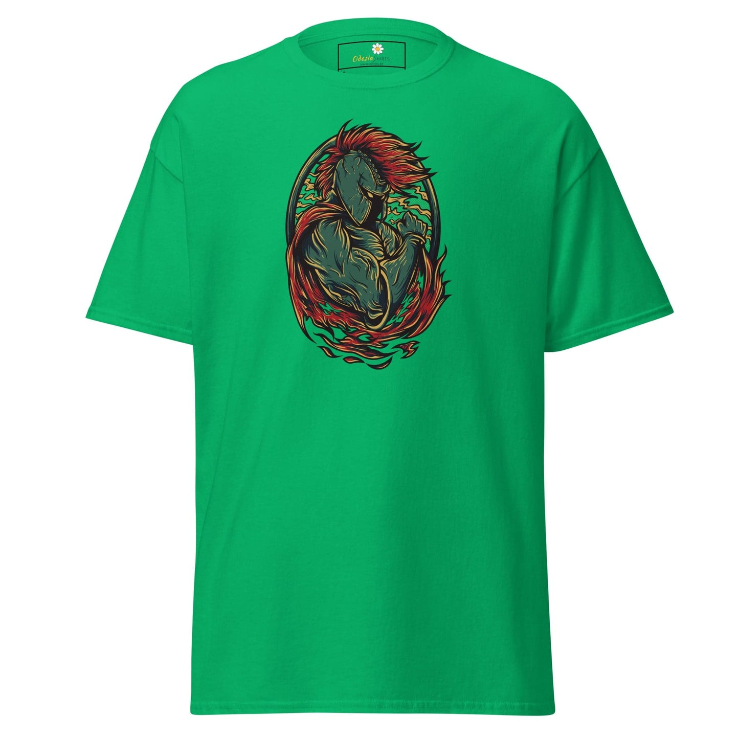 Green T-shirt with warrior graphic from T-SHIRT DESIGN TEE MAN WOMAN S-XL