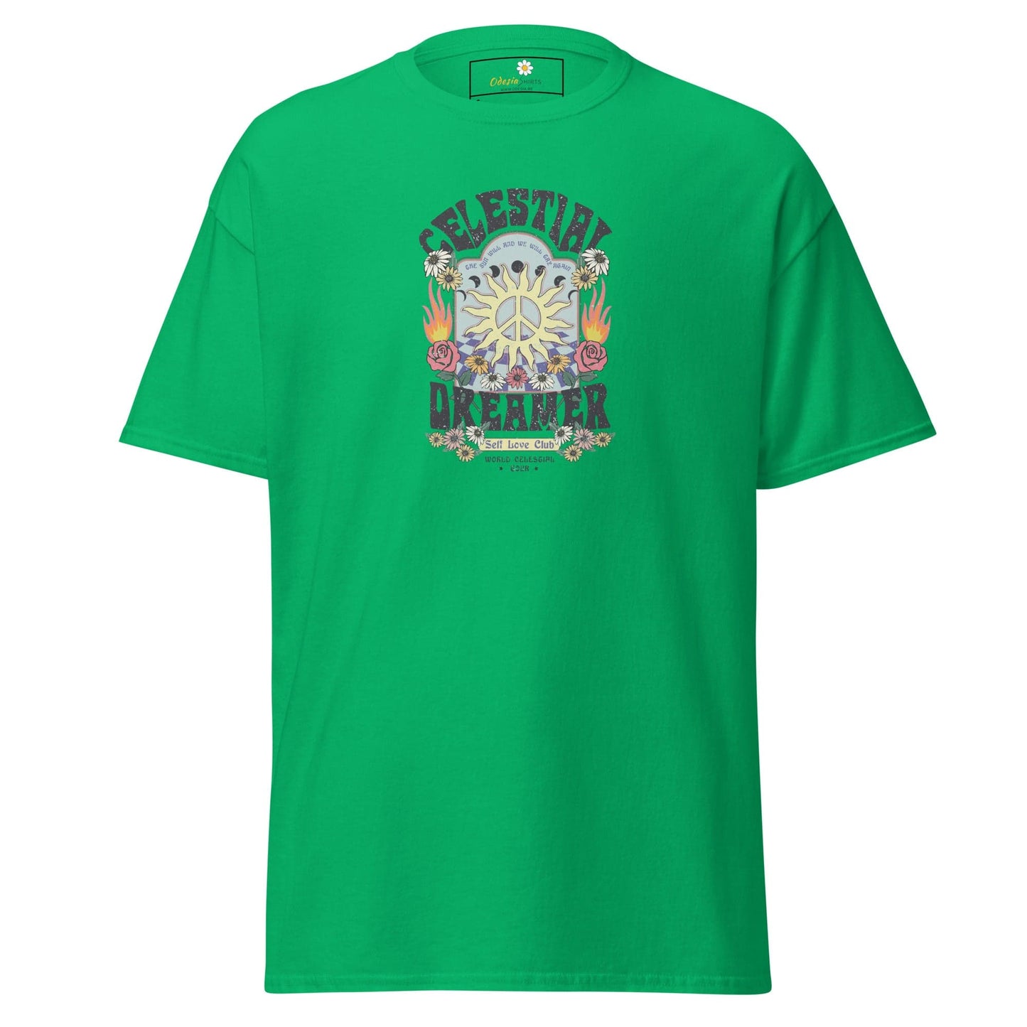 Unisex classic t-shirt - NATURE CELESTIAL FLOWERS - REGULAR - Irish Green / S