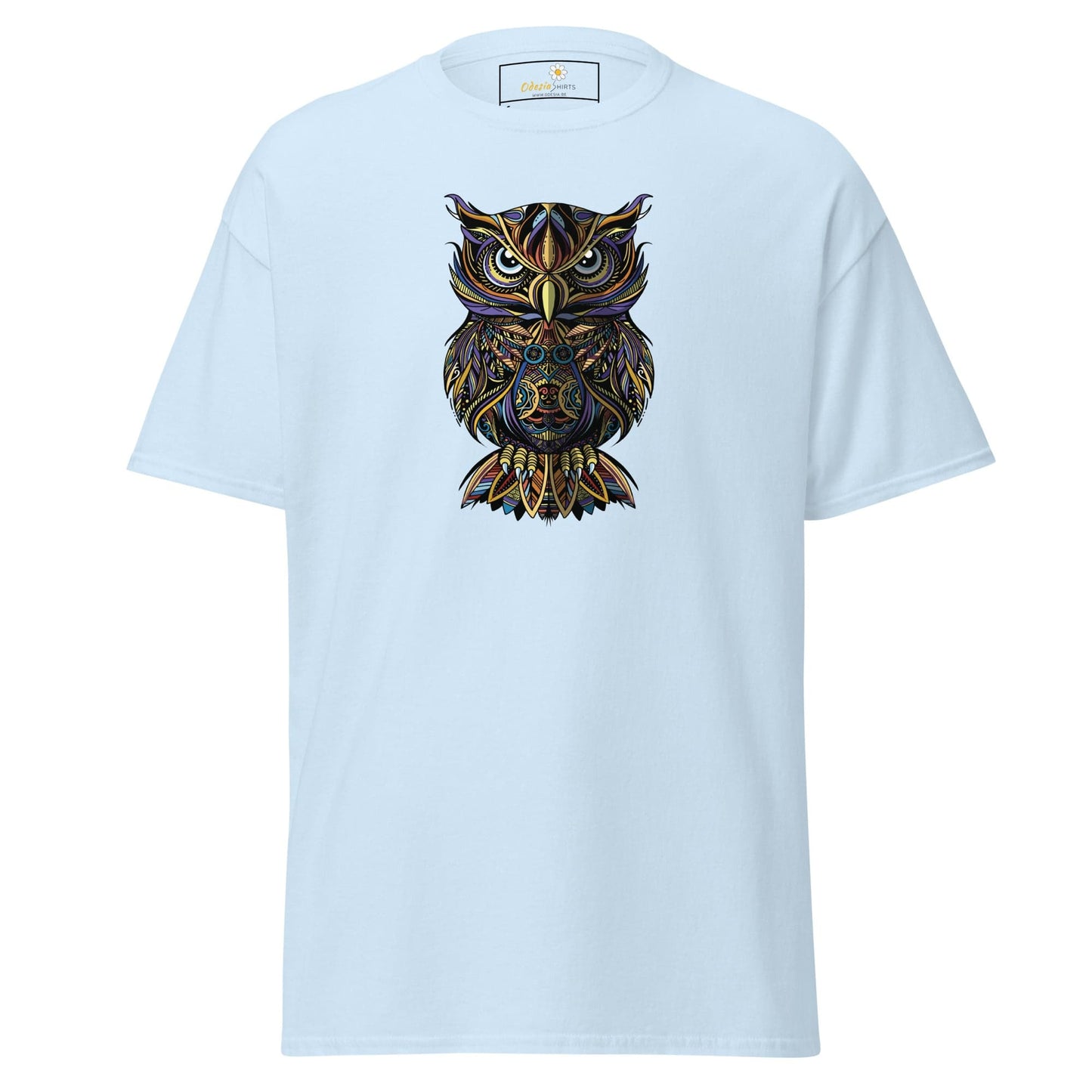 Unisex classic t-shirt - WILD LIFE ABSTRACT OWL - REGULAR - Light Blue / S