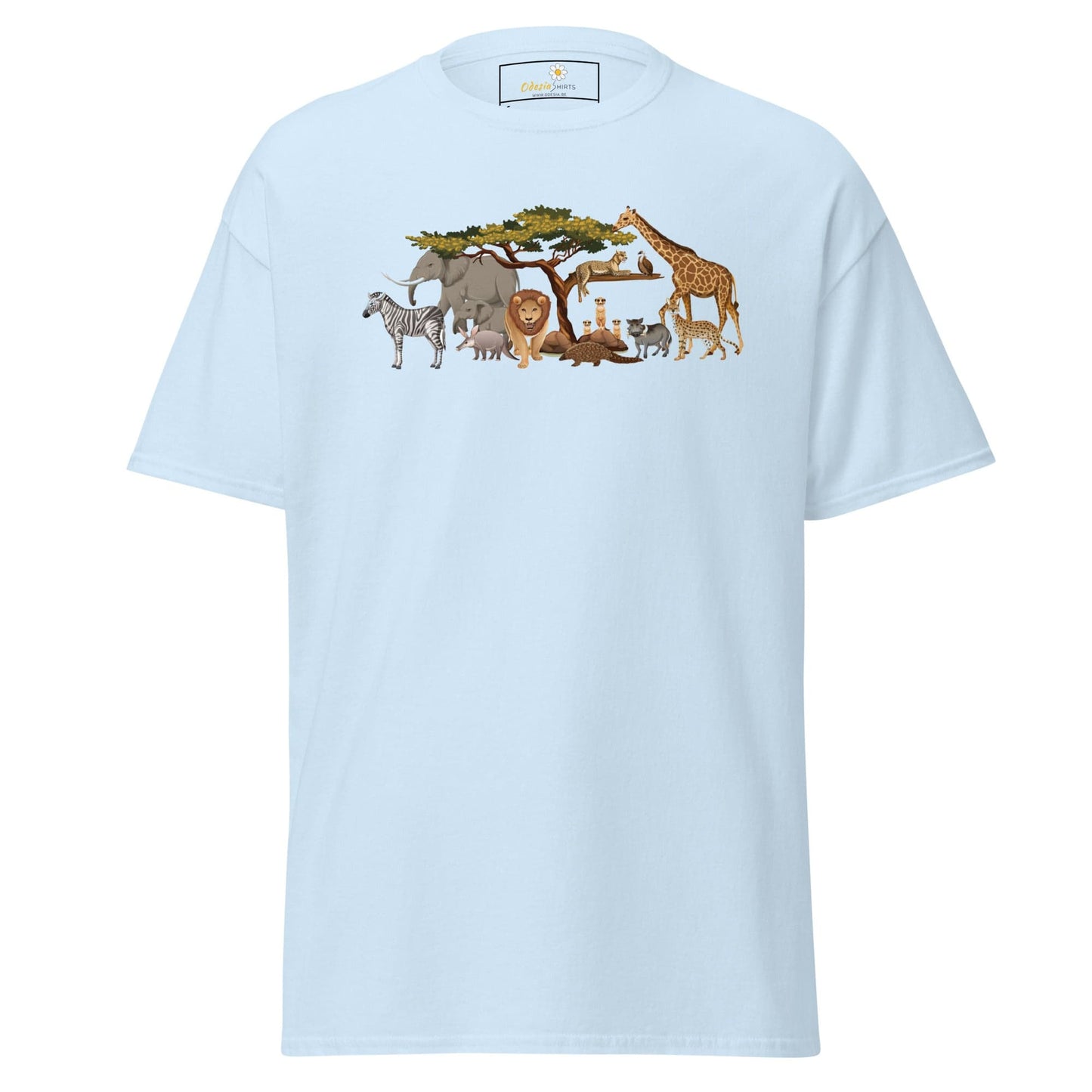 Unisex classic t-shirt - WILD LIFE ANIMALS - REGULAR - Light Blue / S