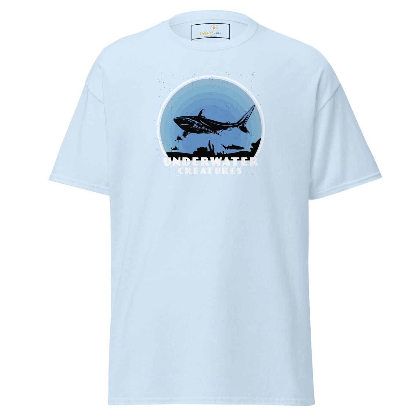 Unisex classic t-shirt - WILD LIFE SHARK UNDERWATER - REGULAR - Light Blue / S