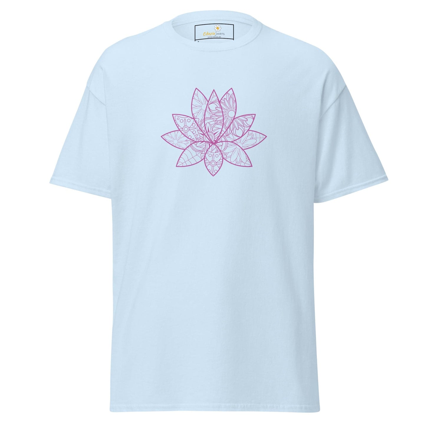 Unisex classic t-shirt - NATURE SPIRITUAL LOTUS FLOWER - REGULAR - Light Blue / S