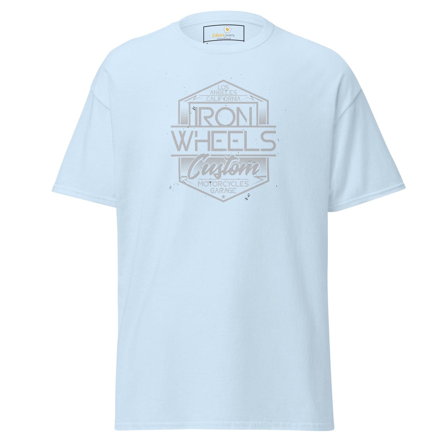 Unisex classic t-shirt - MISC IRON WHEELS - REGULAR - Light Blue / S