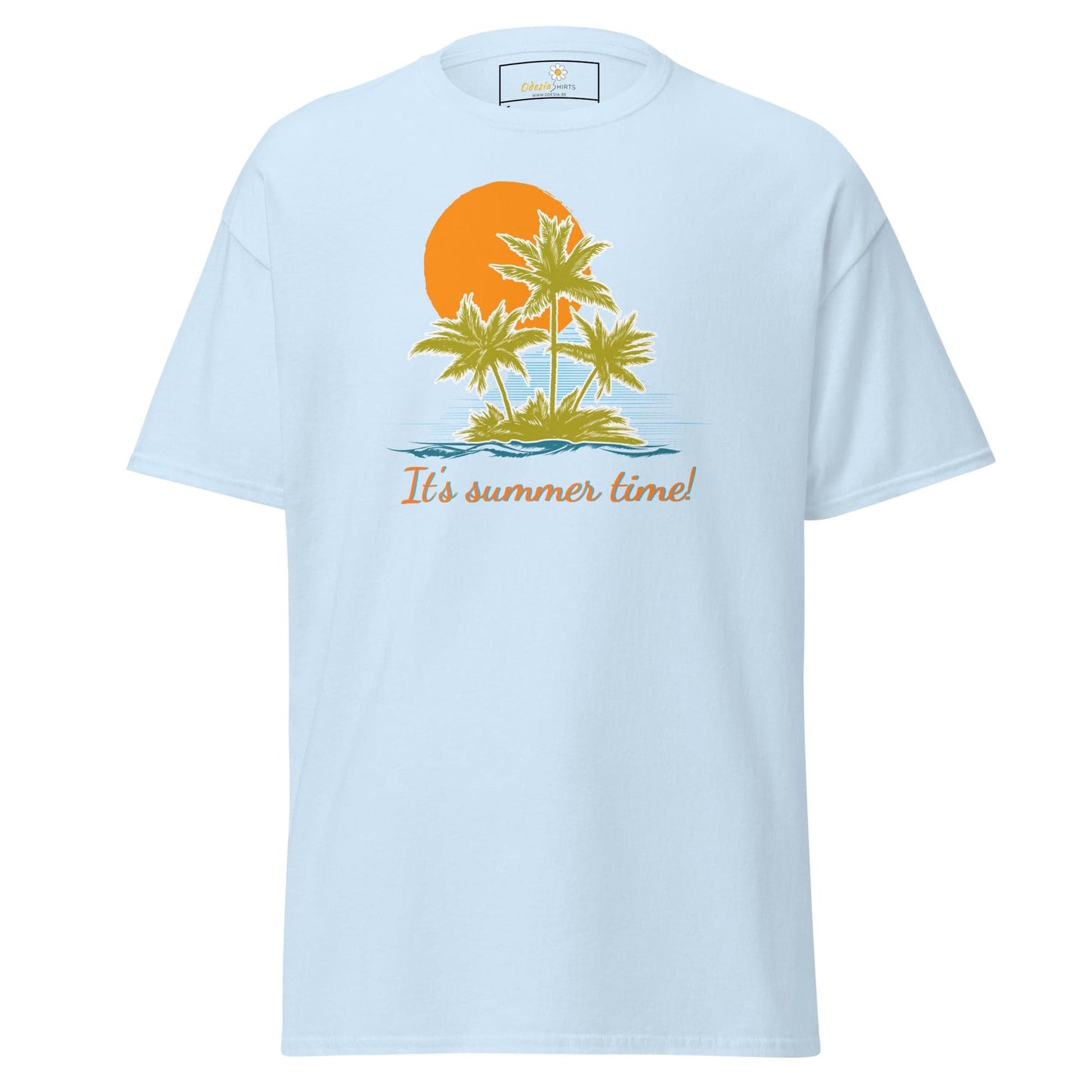 Unisex classic t-shirt - SUMMER TROPICAL TREES - REGULAR - Light Blue / S