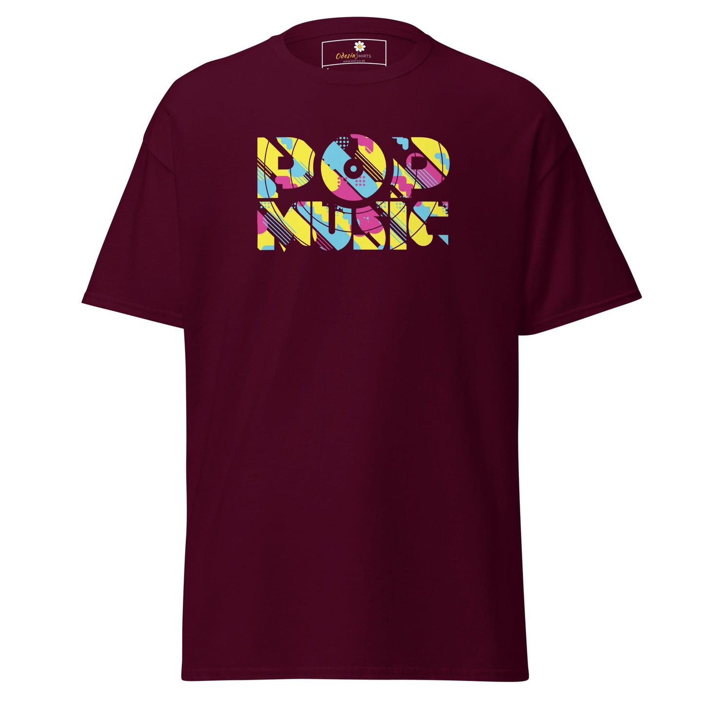 Unisex classic t-shirt - MUSIC POP VINTAGE - REGULAR - Maroon / S