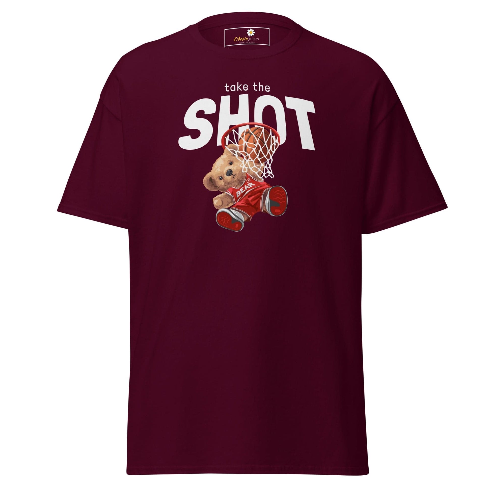 Unisex classic t-shirt - FUN TAKE THE SHOT - REGULAR - Maroon / S