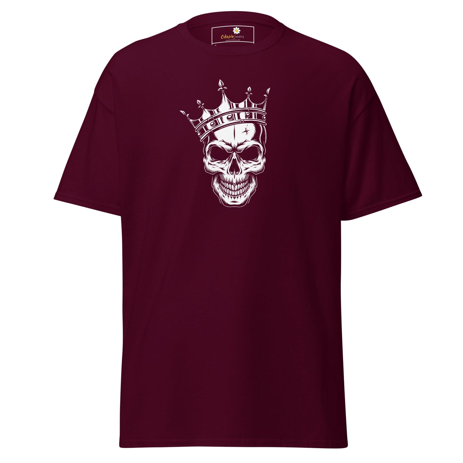 Unisex classic t-shirt - SKULL KING - REGULAR - Maroon / S
