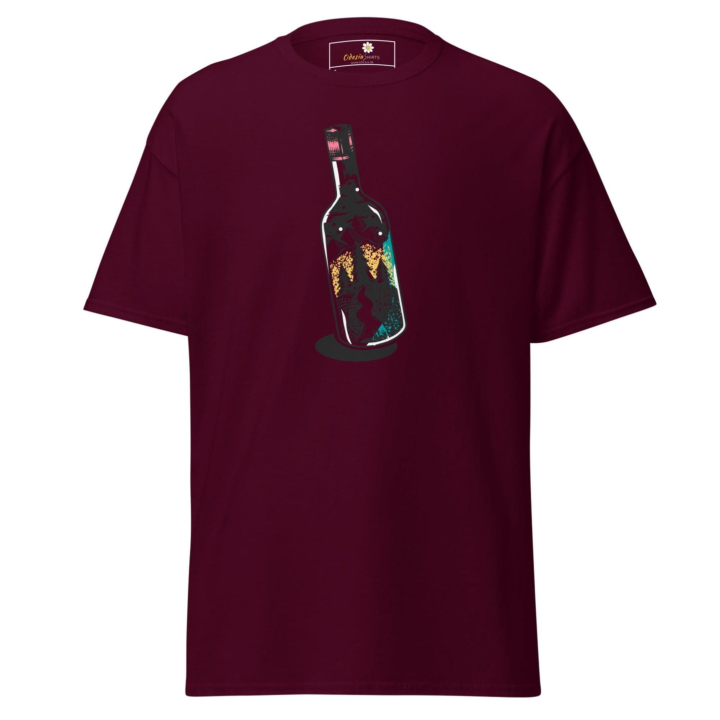 Unisex classic t-shirt - FANTASY LIGHT BOTTLE - REGULAR - Maroon / S