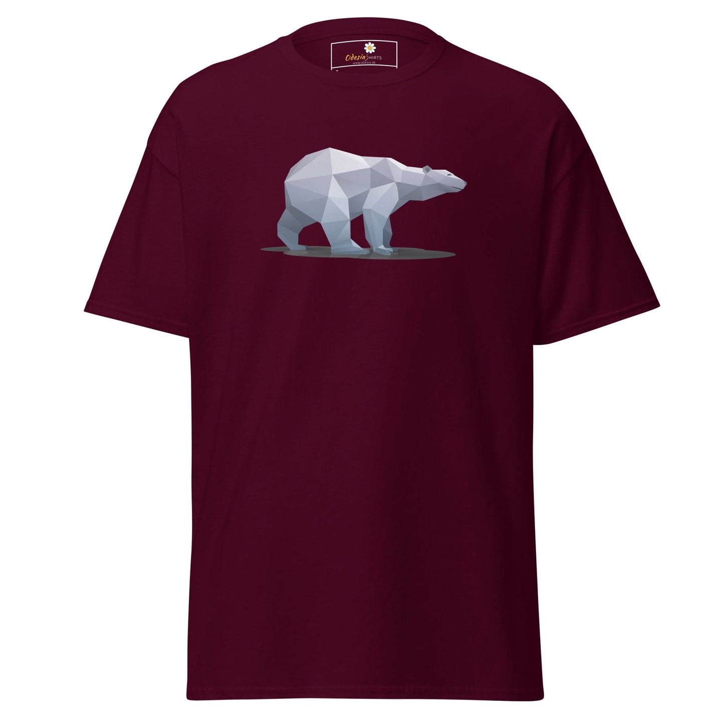 Unisex classic t-shirt - WILD LIFE ICE BEAR - REGULAR - Maroon / S