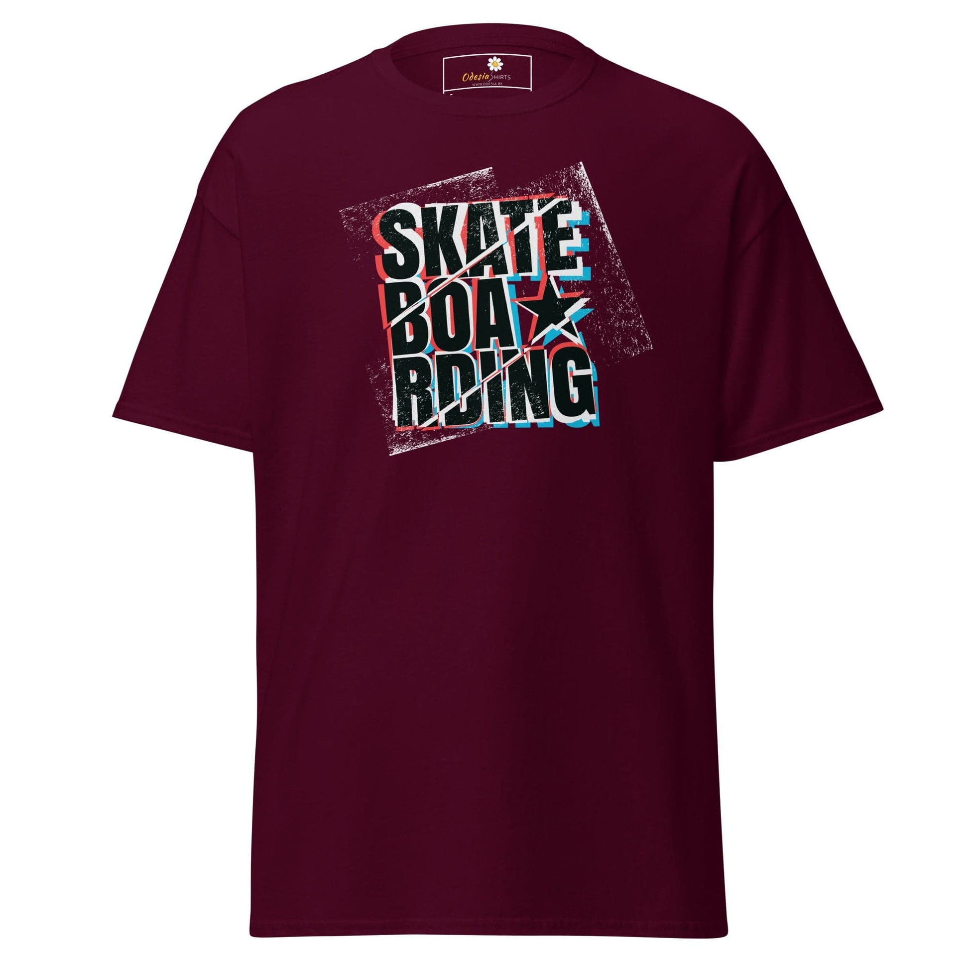 Unisex classic t-shirt - URBAN SPORT SKATEBOARDING - REGULAR - Maroon / S