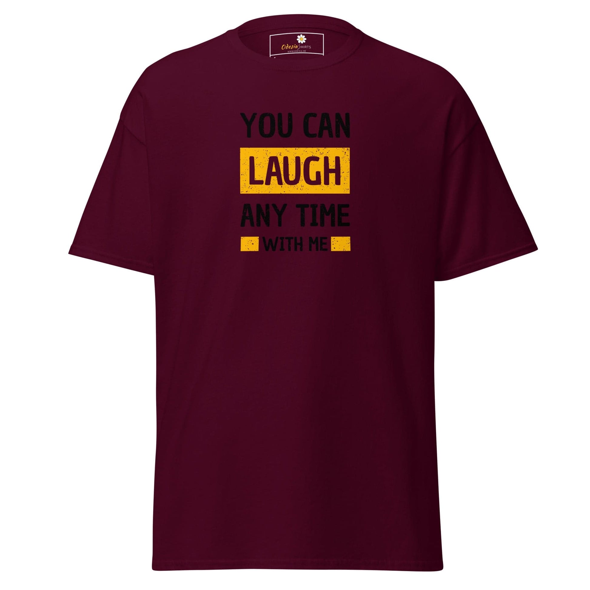 Unisex classic t-shirt - FUN TEXT YOU CAN LAUGH - REGULAR - Maroon / S