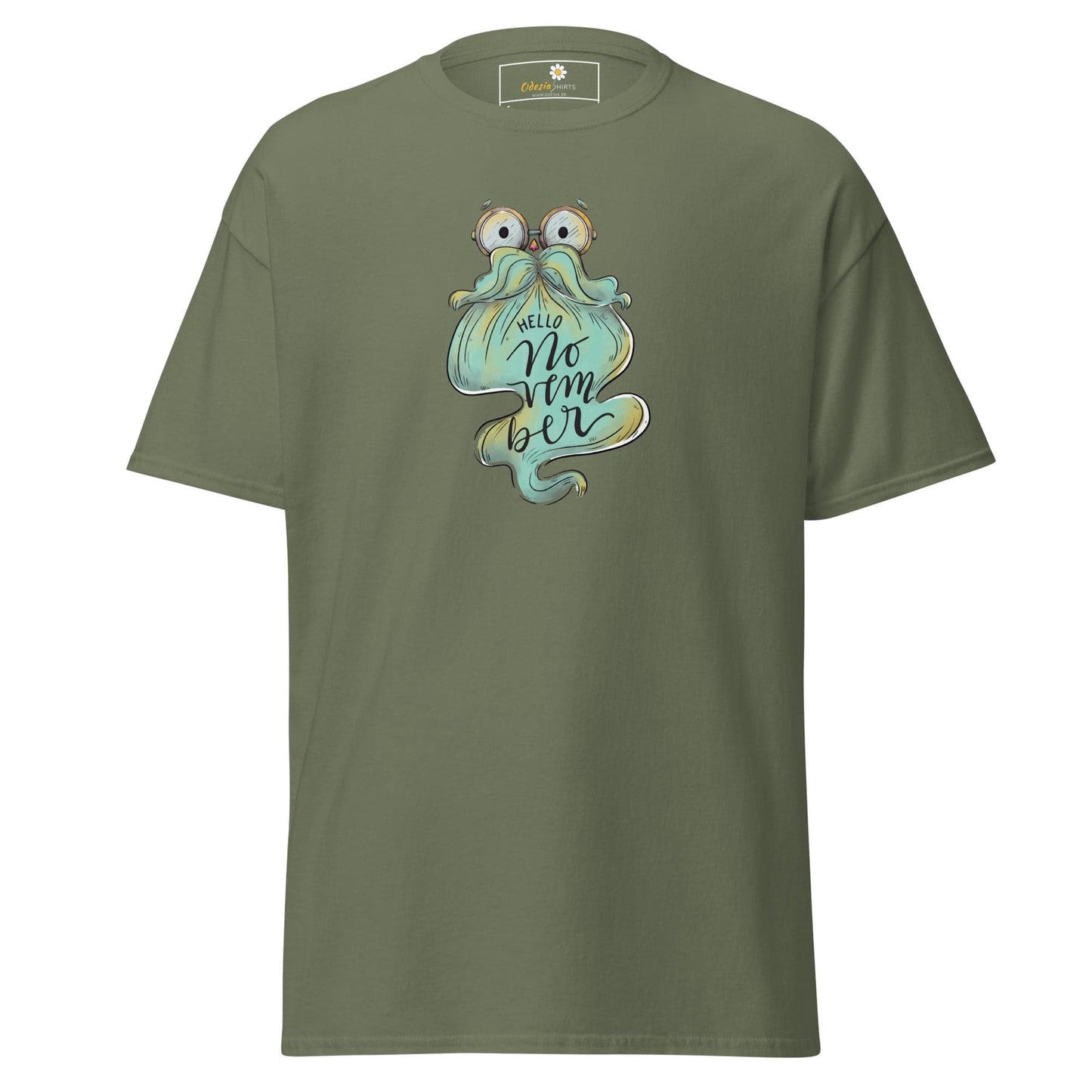 Unisex classic t-shirt - FUN HELLO NOVEMBER - REGULAR - Military Green / S