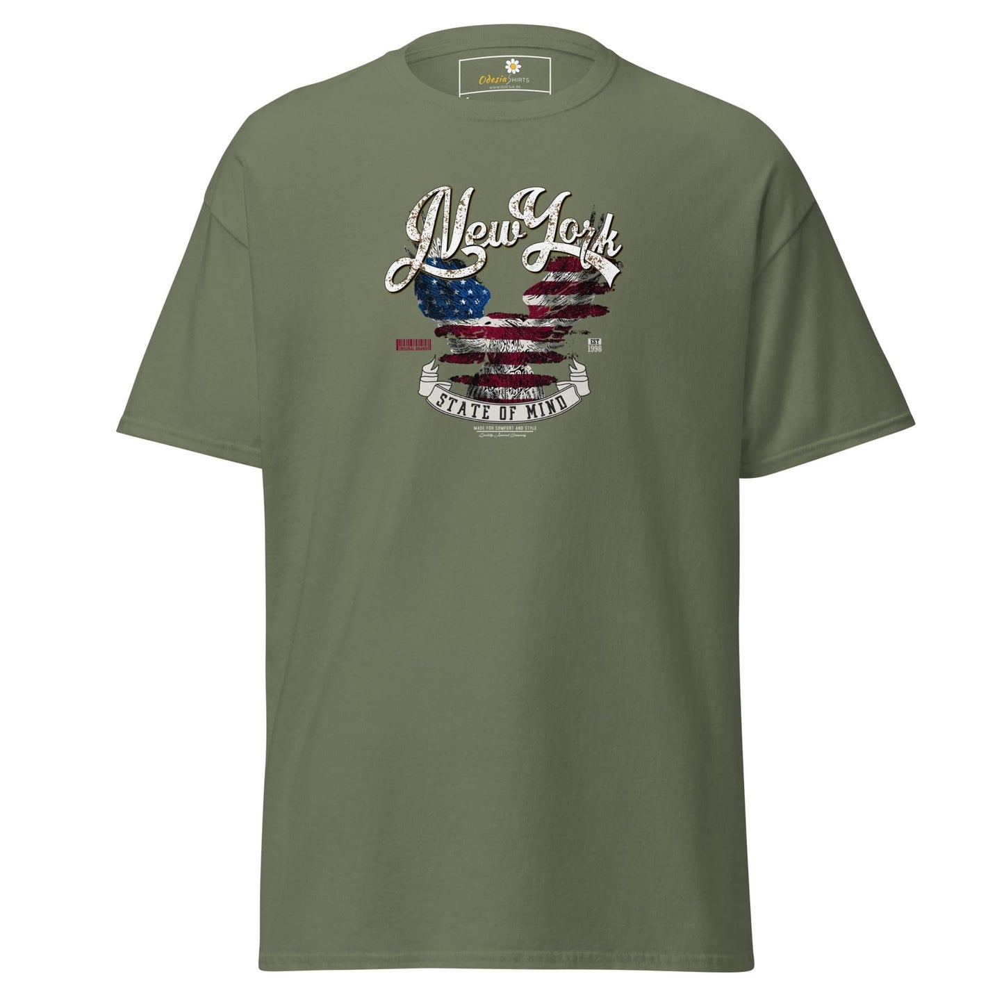 Unisex classic t-shirt - COUNTRY NEW YORK STATE OF MIND - REGULAR - Military Green / S