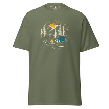 Unisex classic t-shirt - ADVENTURE CAMPFIRE CIRCLE - REGULAR - Military Green / S