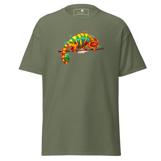 Unisex classic t-shirt - WILD LIFE CHAMELEON COLORS - REGULAR - Military Green / S