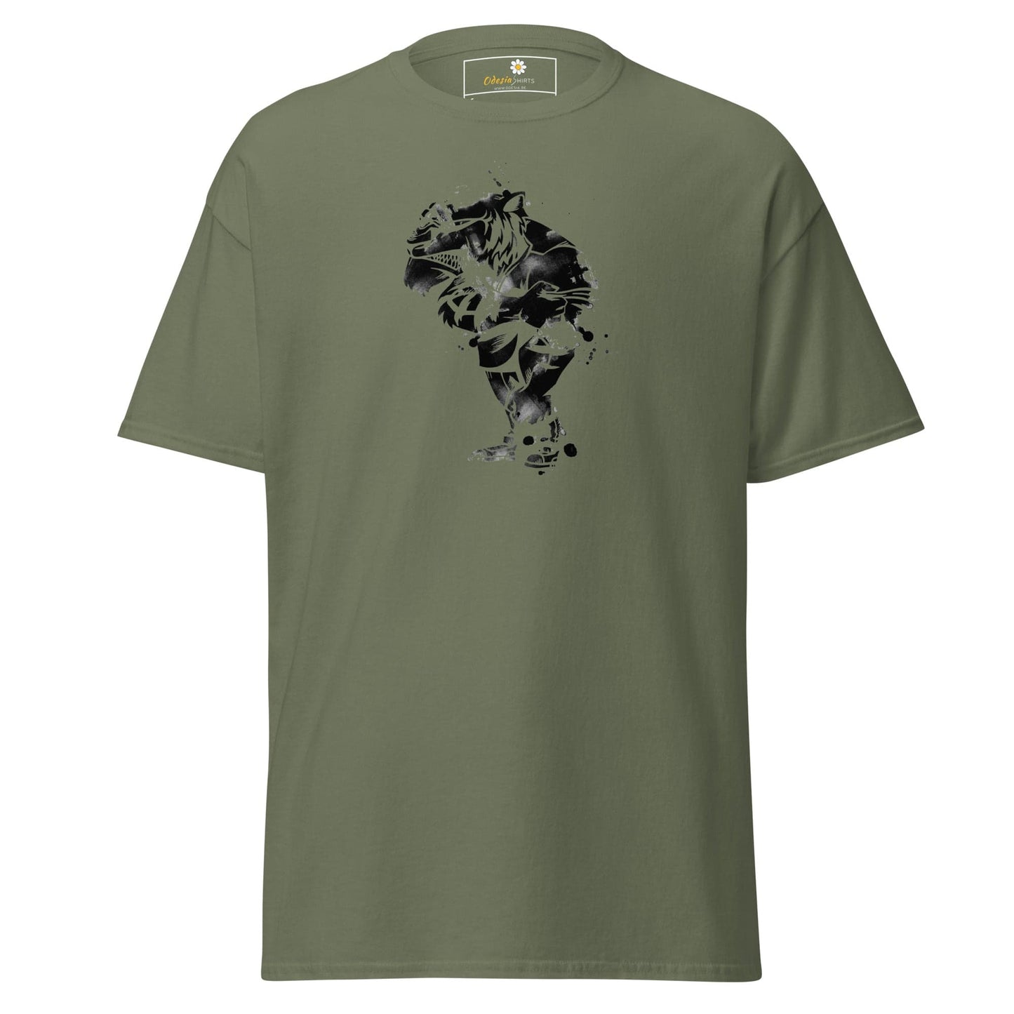 Unisex classic t-shirt - FANTASY STRANGE DUDE - REGULAR - Military Green / S