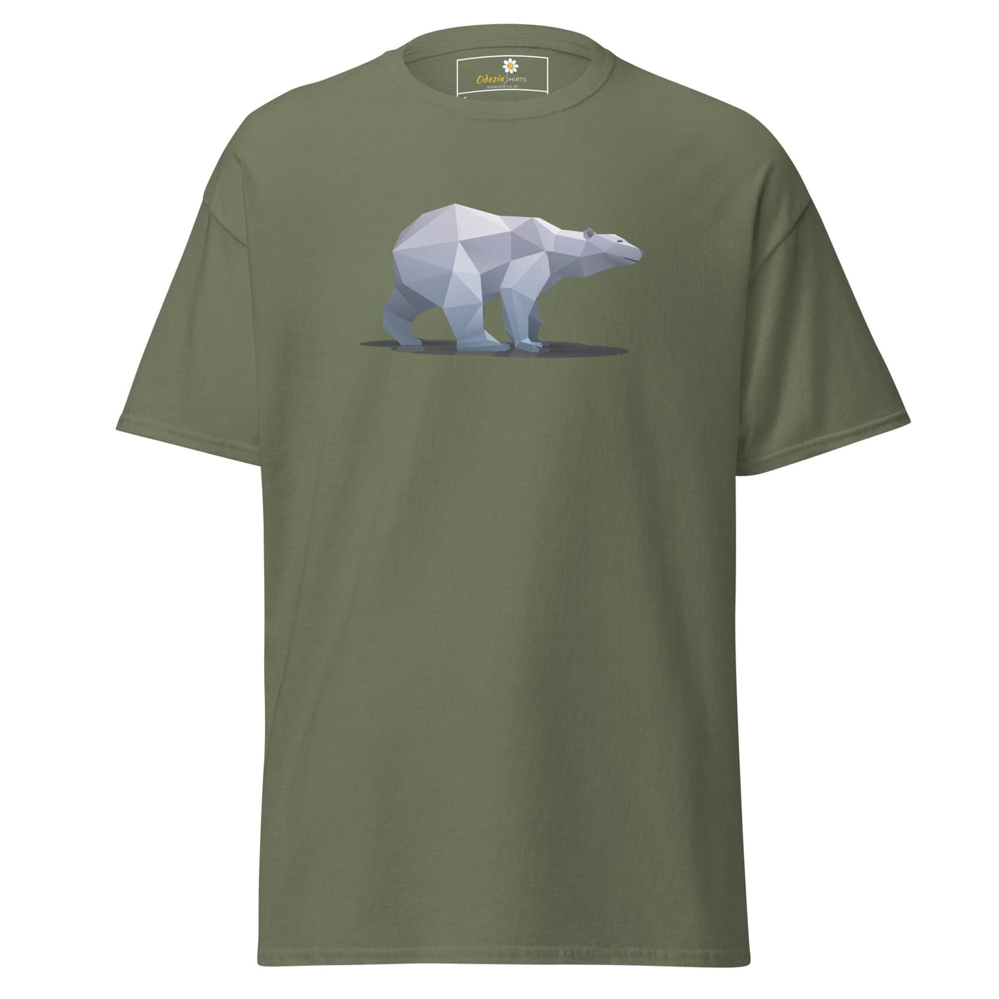 Unisex classic t-shirt - WILD LIFE ICE BEAR - REGULAR - Military Green / S