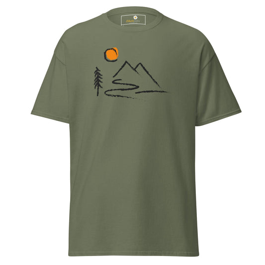 Unisex classic t-shirt - ADVENTURE OUTDOORS FUN - REGULAR - Military Green / S